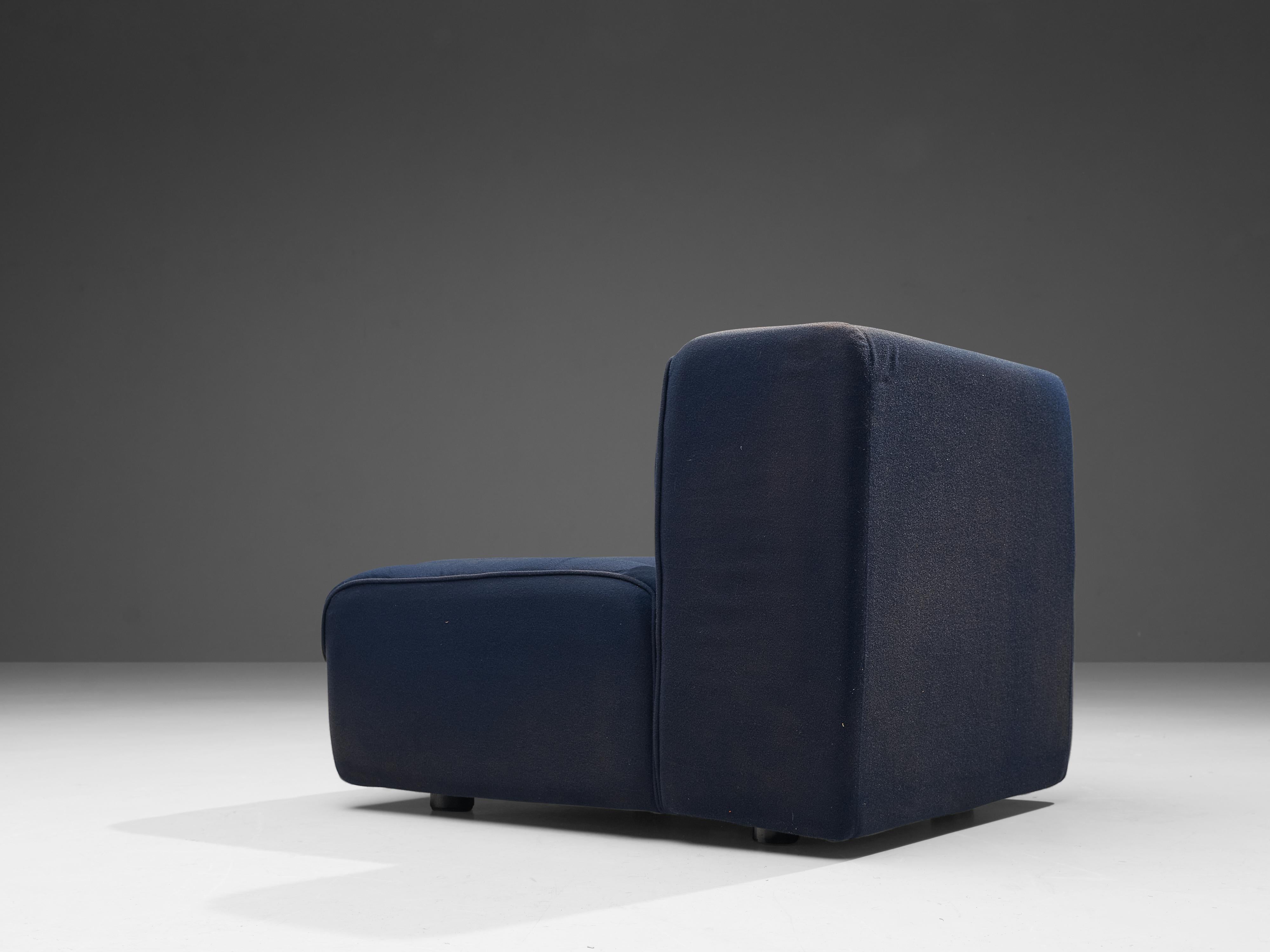 Tito Agnoli for Arflex Modular Lounge Chairs Model '9000' in Blue Upholstery 1