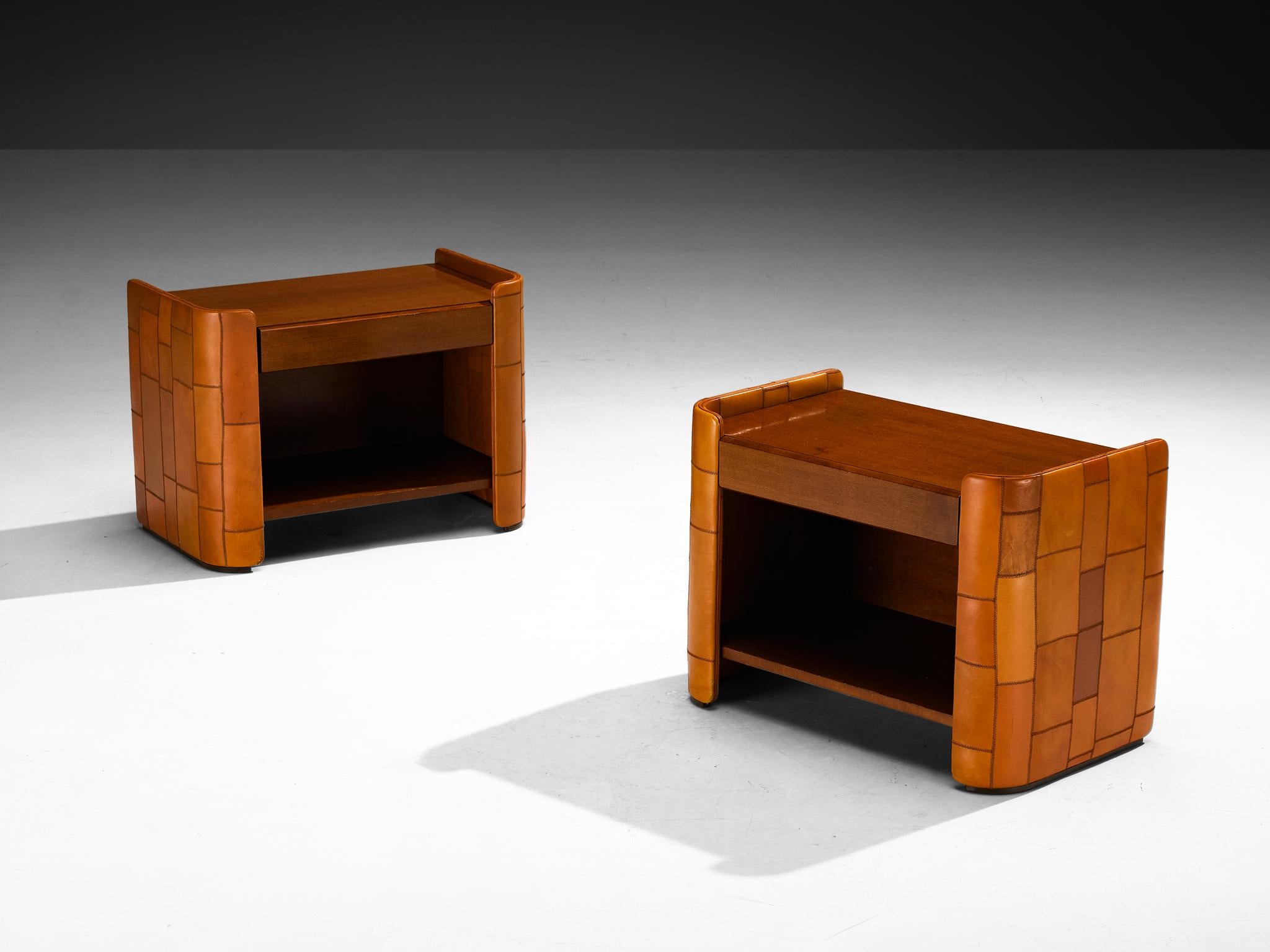 Tito Agnoli for Caleido/Poltrona Frau Bedroom Set in Patchwork Leather For Sale 11