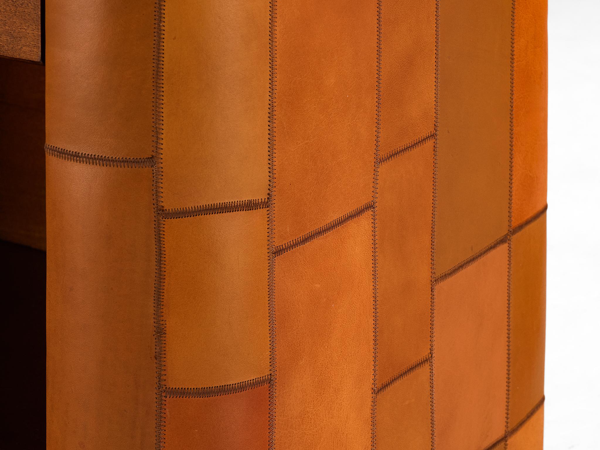 Tito Agnoli for Caleido/Poltrona Frau Bedroom Set in Patchwork Leather For Sale 12