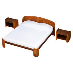 Mobilier de chambre à coucher en cuir patchwork Tito Agnoli pour Caleido/Poltrona Frau