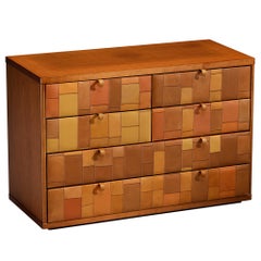 Tito Agnoli for Caleido/Poltrona Frau Chest of Drawers in Patchwork Leather