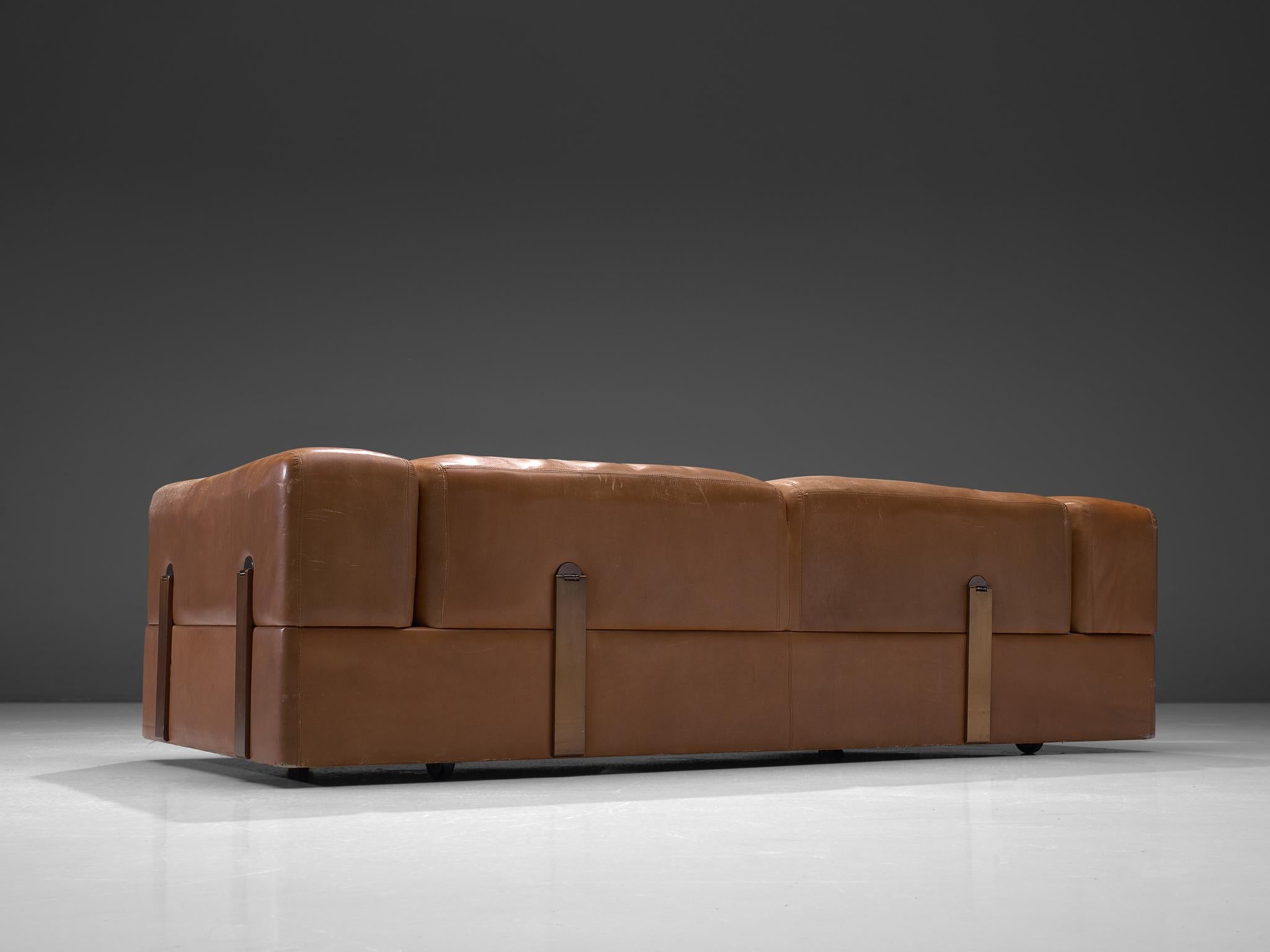 cognac leather sleeper sofa