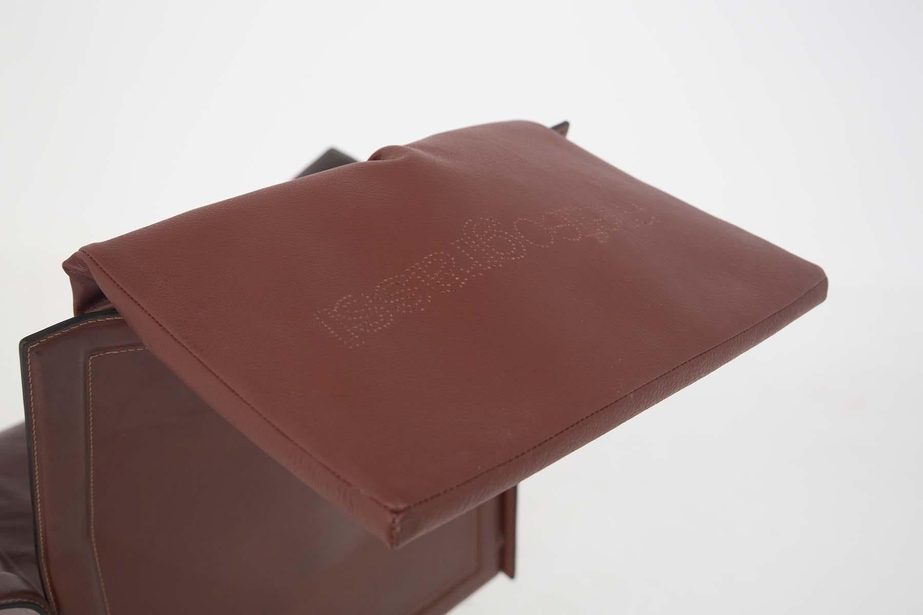 Tito Agnoli for Matteograssi Desk Armchair Korium in Leather, Label 1