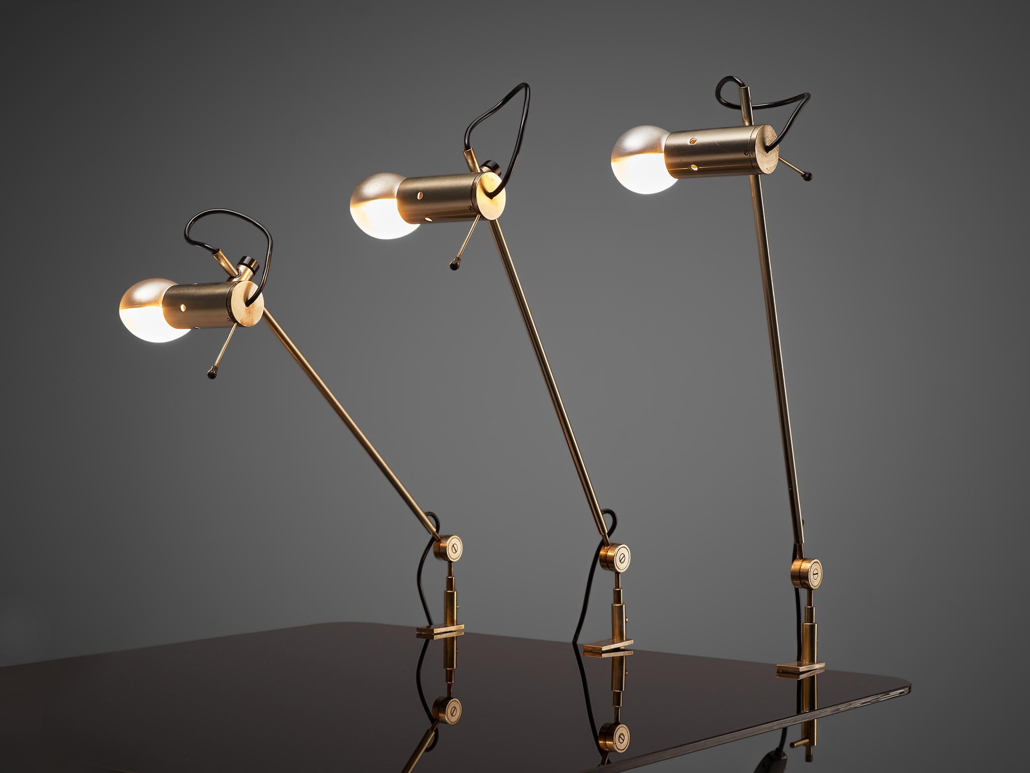 Mid-Century Modern Tito Agnoli for O-Luce 'Cornalux' Desk Lights
