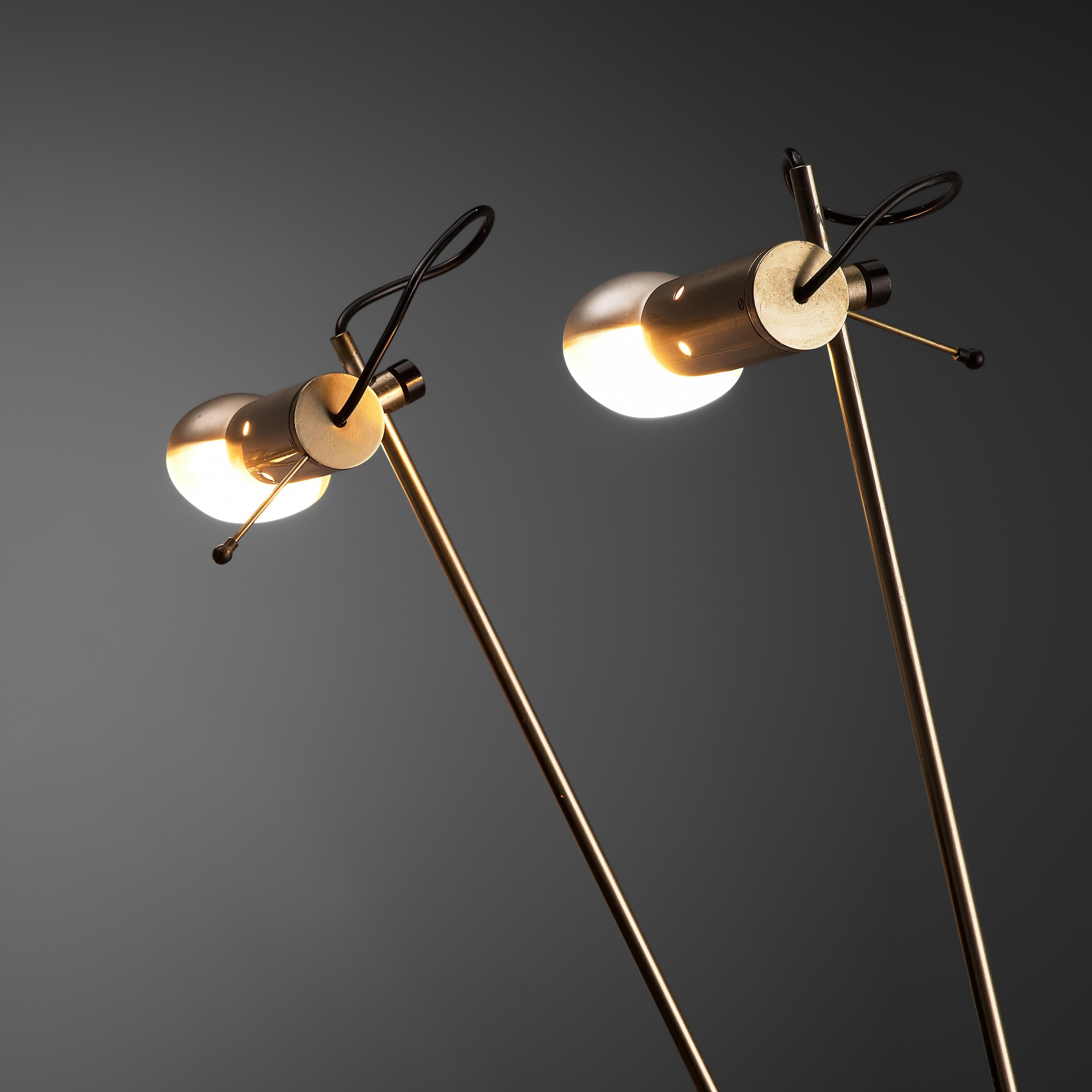 Milieu du XXe siècle Tito Agnoli pour O-Luce - Lampes de bureau 'Cornalux' en vente