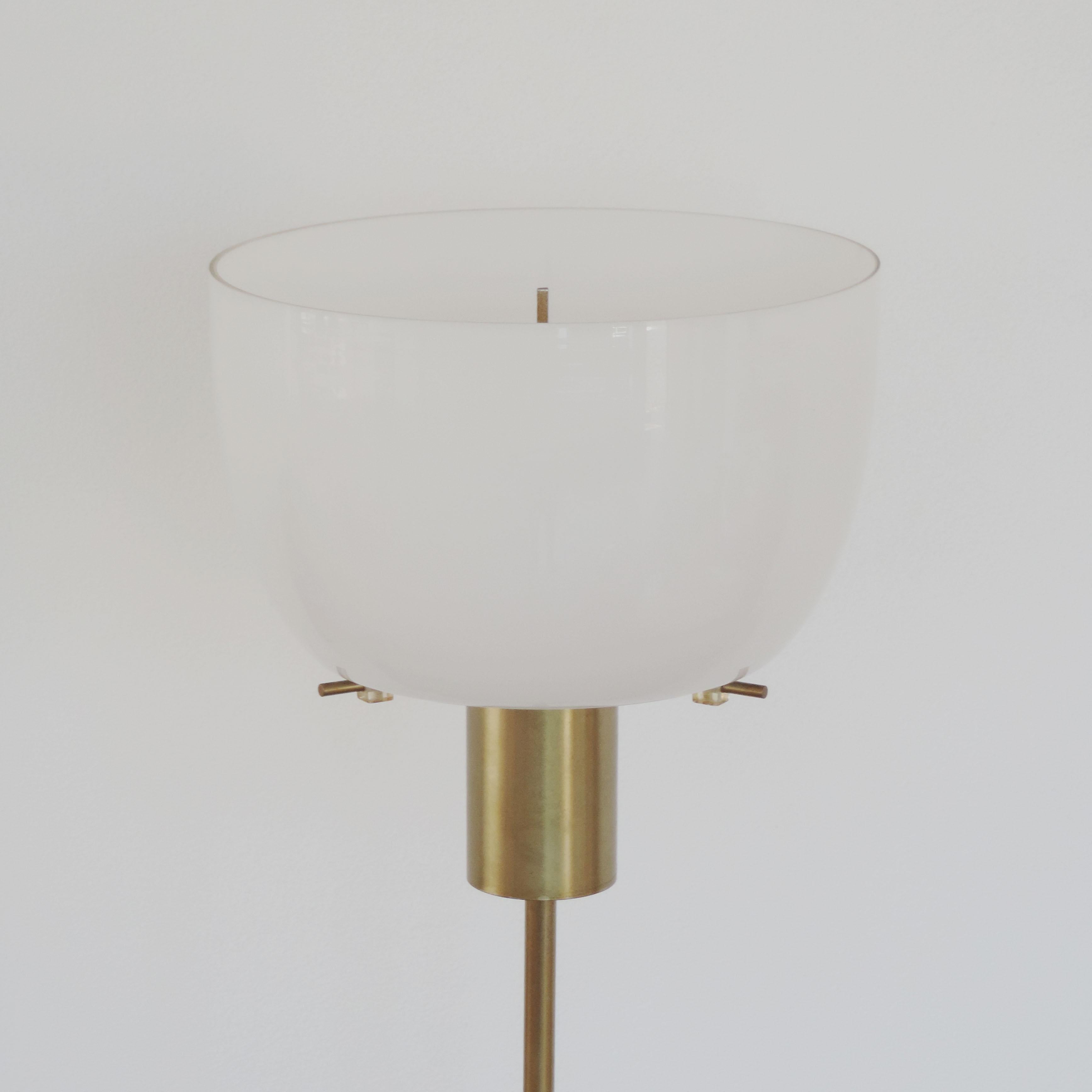 Metal Giuseppe Ostuni for O'luce Floor Lamp in Glass and Orange Plexiglass.