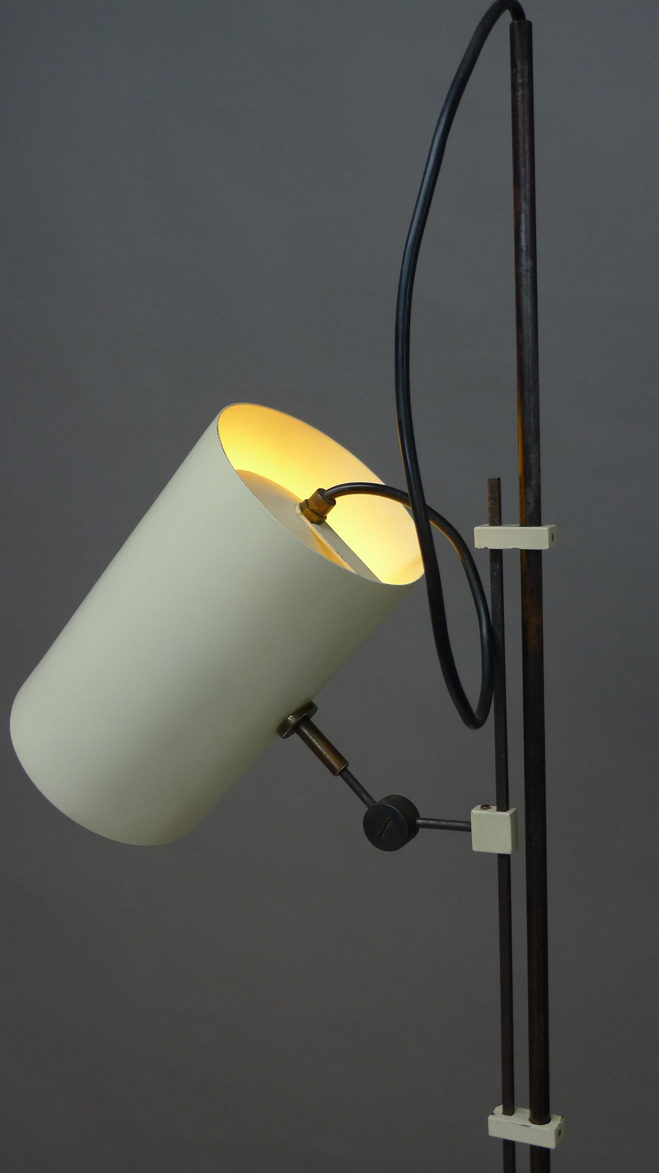 Mid-Century Modern Tito Agnoli for Oluce, Italy, 1954, a Model 367 Floor Lamp, Documented