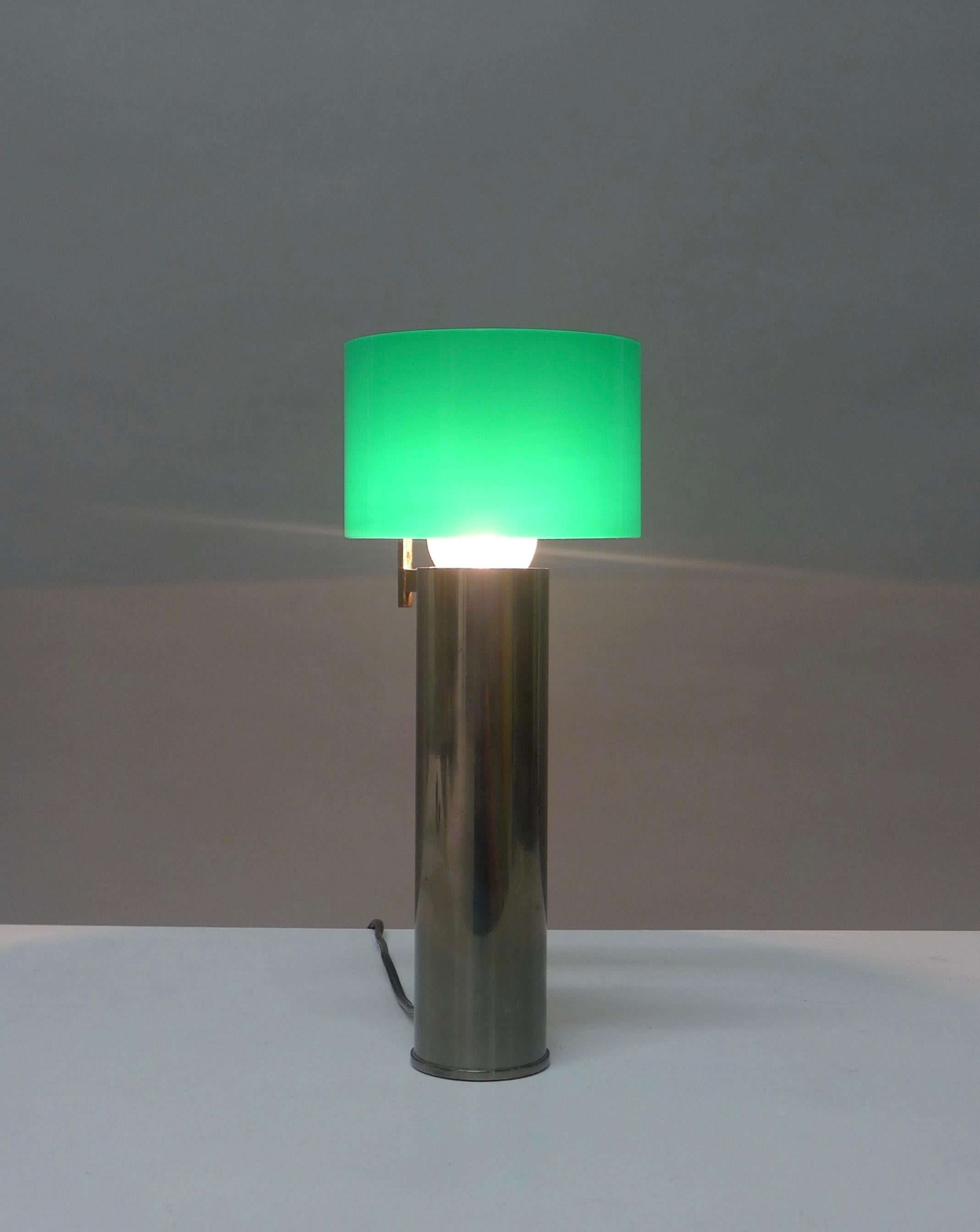 Nickel Tito Agnoli for Oluce, Italy, 1969, Model 269 Table Lamp  For Sale
