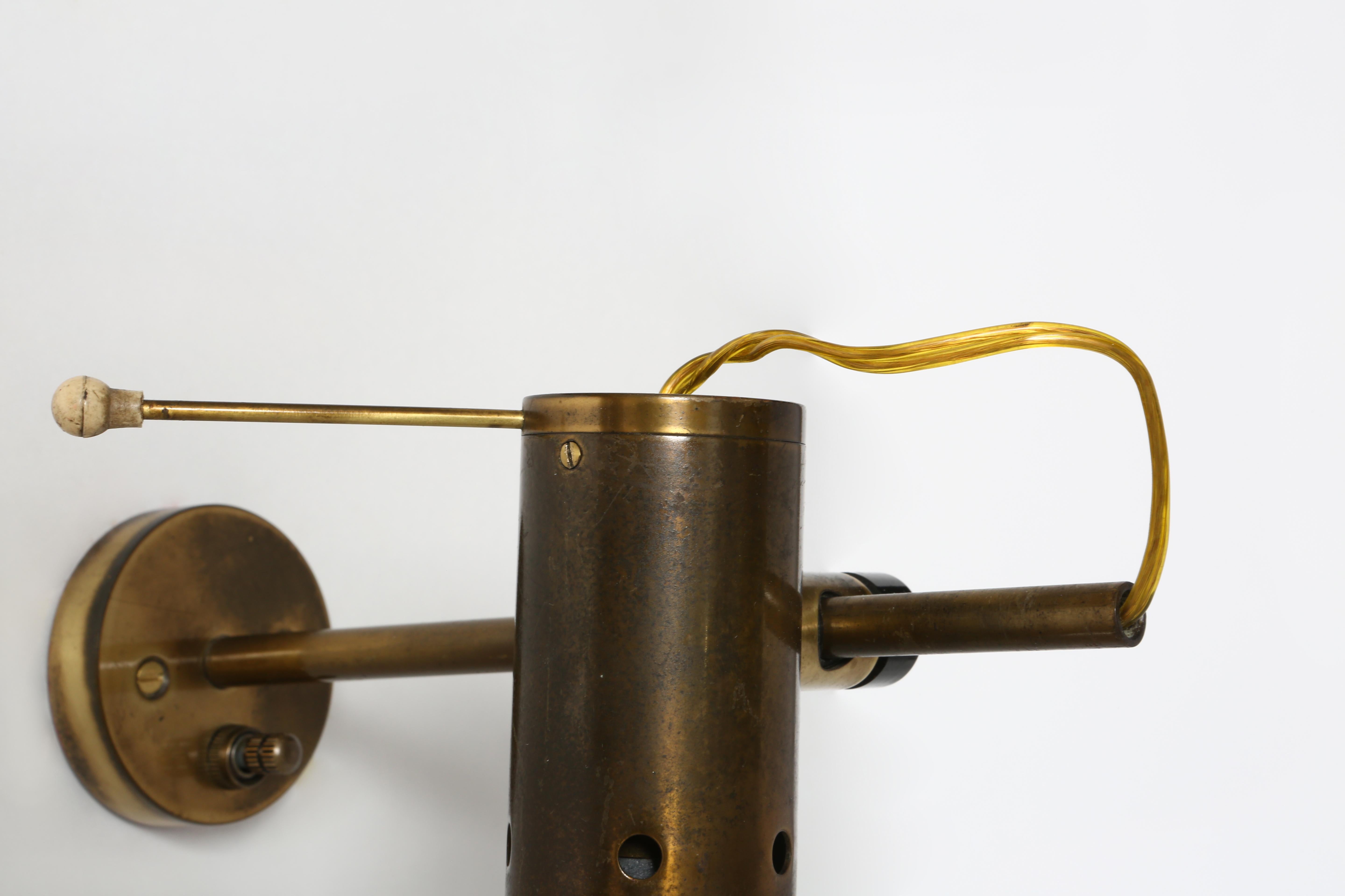 Mid-Century Modern Tito Agnoli for Oluce Sconces Model 186, a set of 2 For Sale