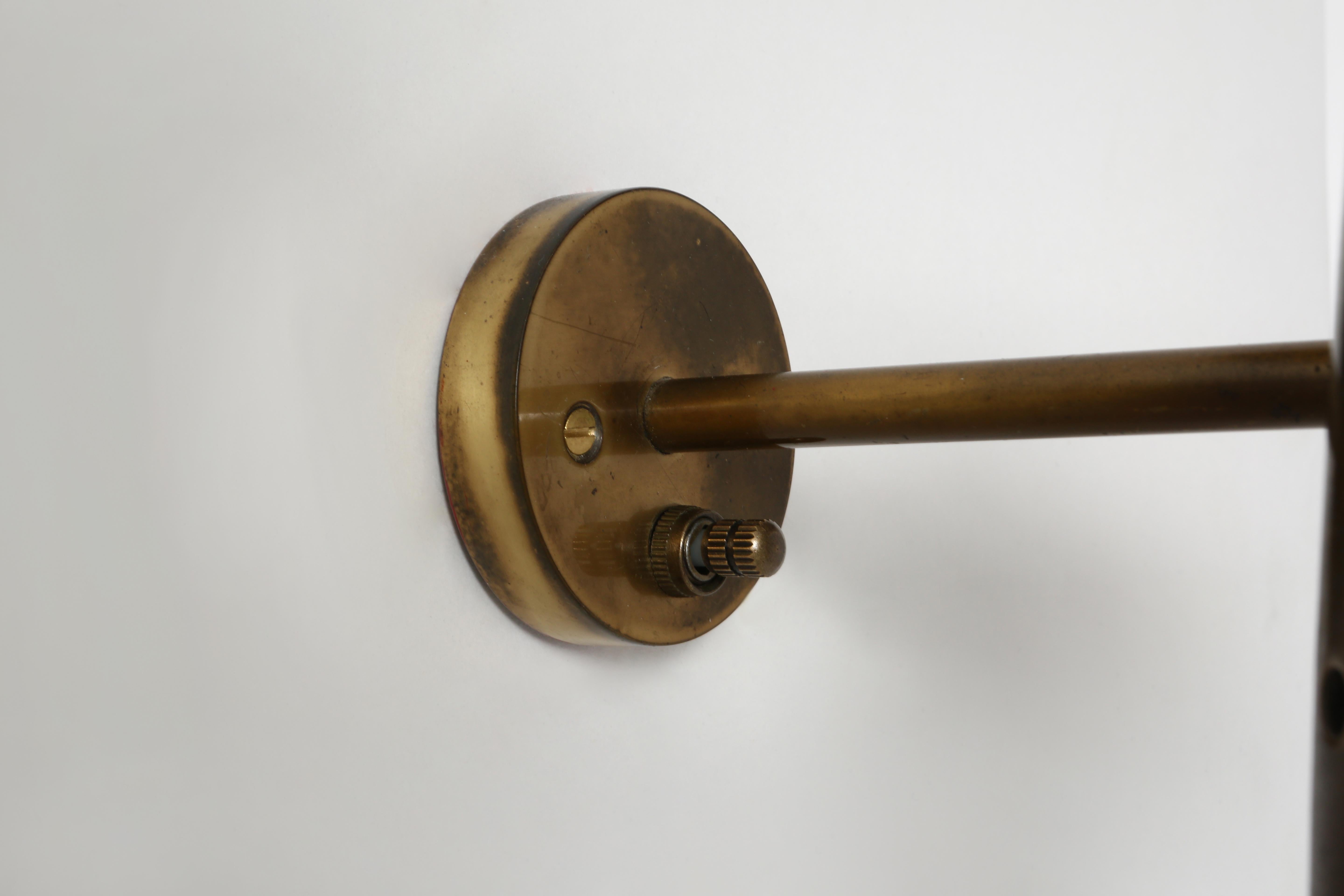 Tito Agnoli for Oluce Sconces Model 186, a set of 2 In Good Condition For Sale In Brooklyn, NY