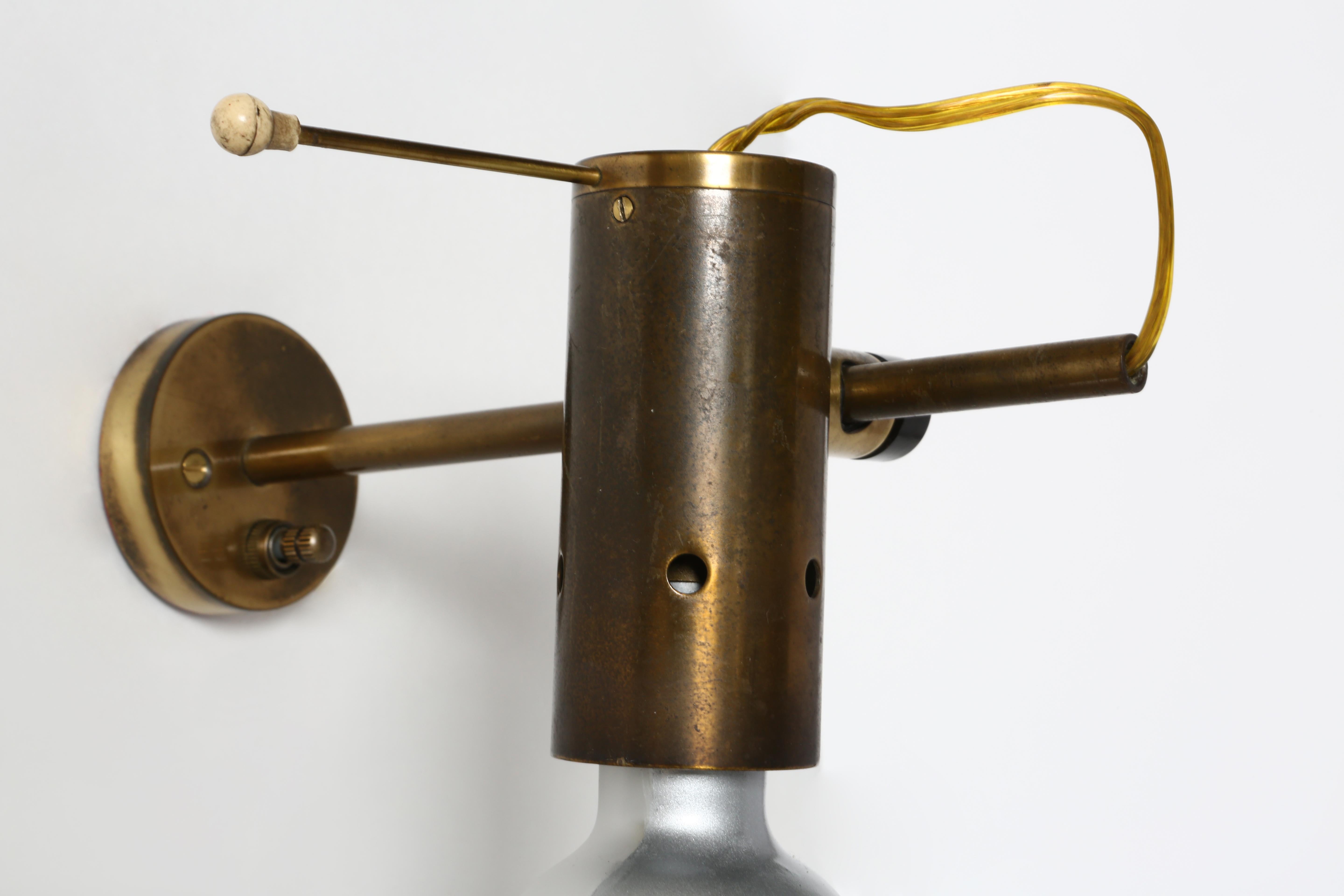 Mid-20th Century Tito Agnoli for Oluce Sconces Model 186, a set of 2 For Sale