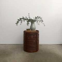 Tito Agnoli Italienischer Mid Century Beistelltisch aus Rattan und Bambus