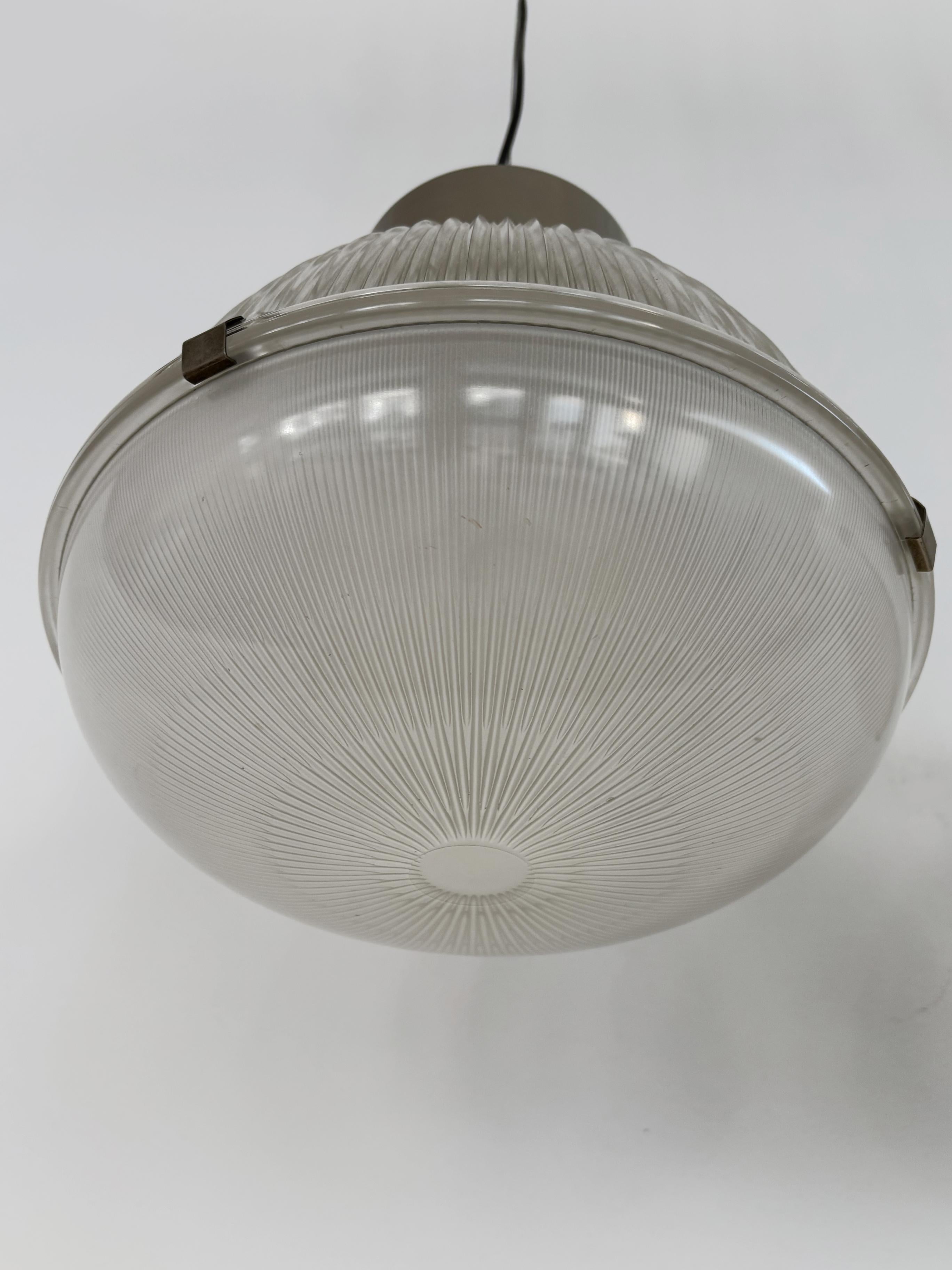 Lampade a sospensione in metallo e vetro di Tito Agnoli per Oluce, 1959 in vendita 2