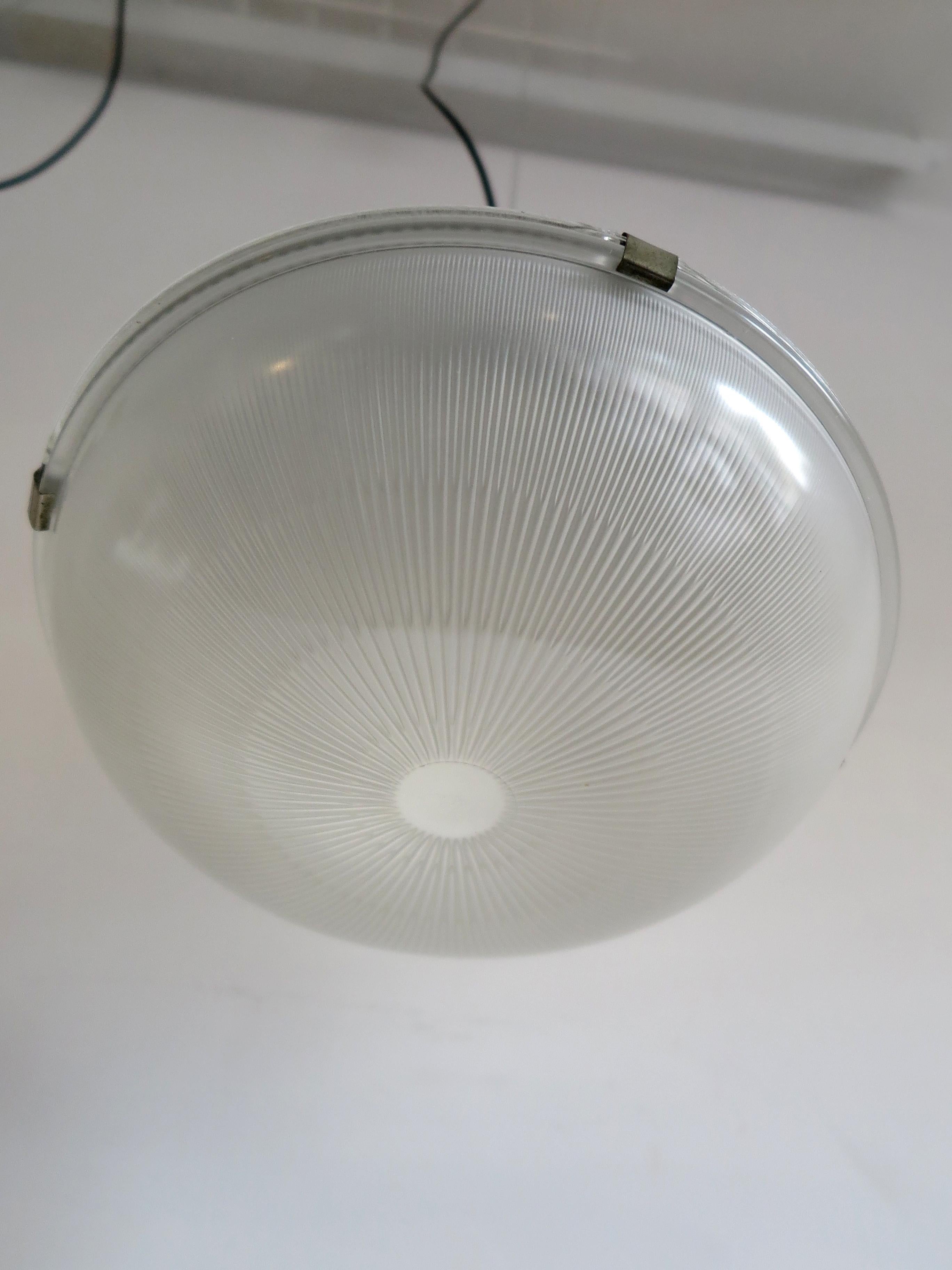 Tito Agnoli Italian Mid-Century Glass Pendant Lamps for Oluce, 1959 6
