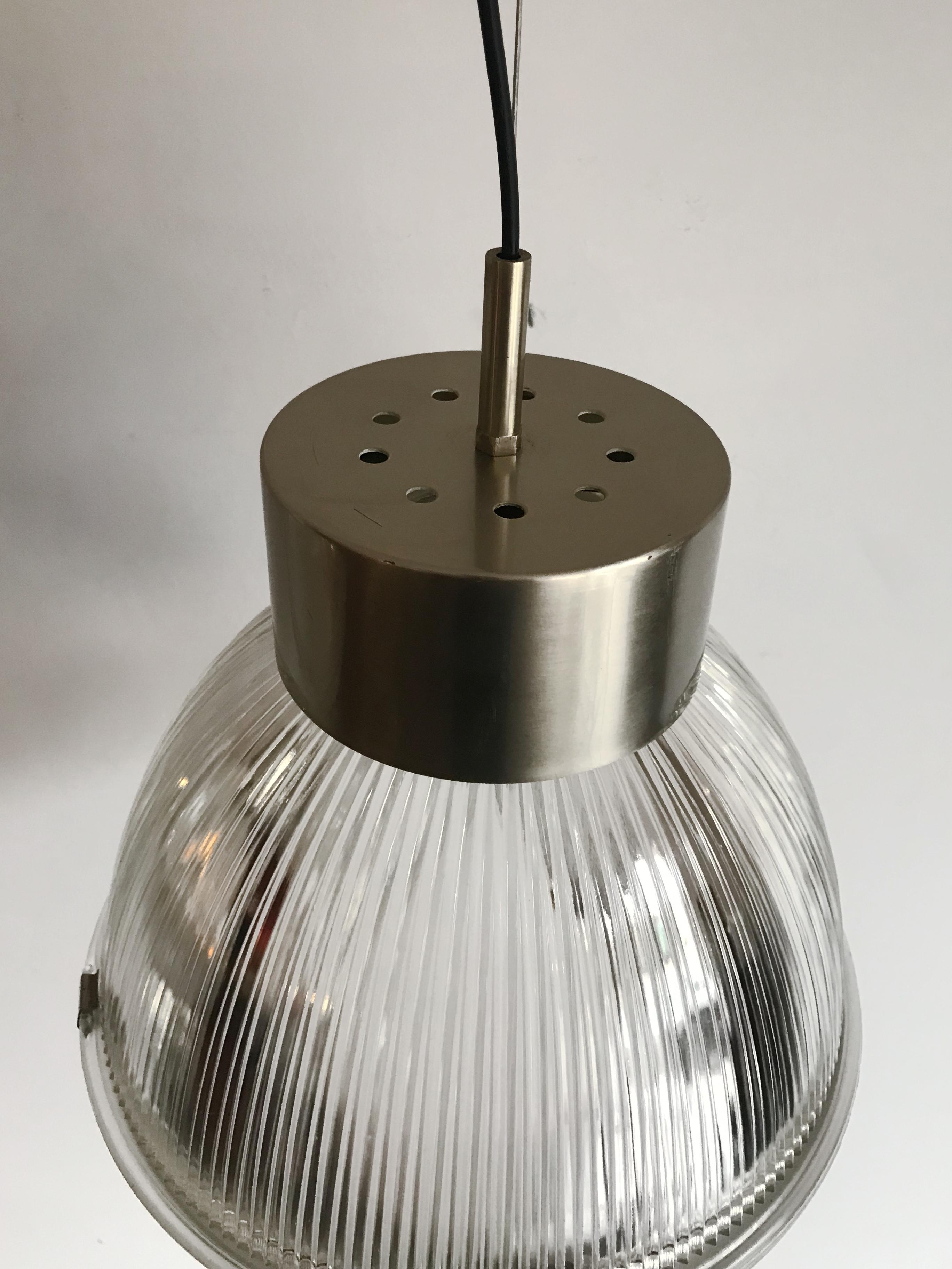 Tito Agnoli Italian Mid-Century Glass Pendant Lamps for Oluce, 1959 1