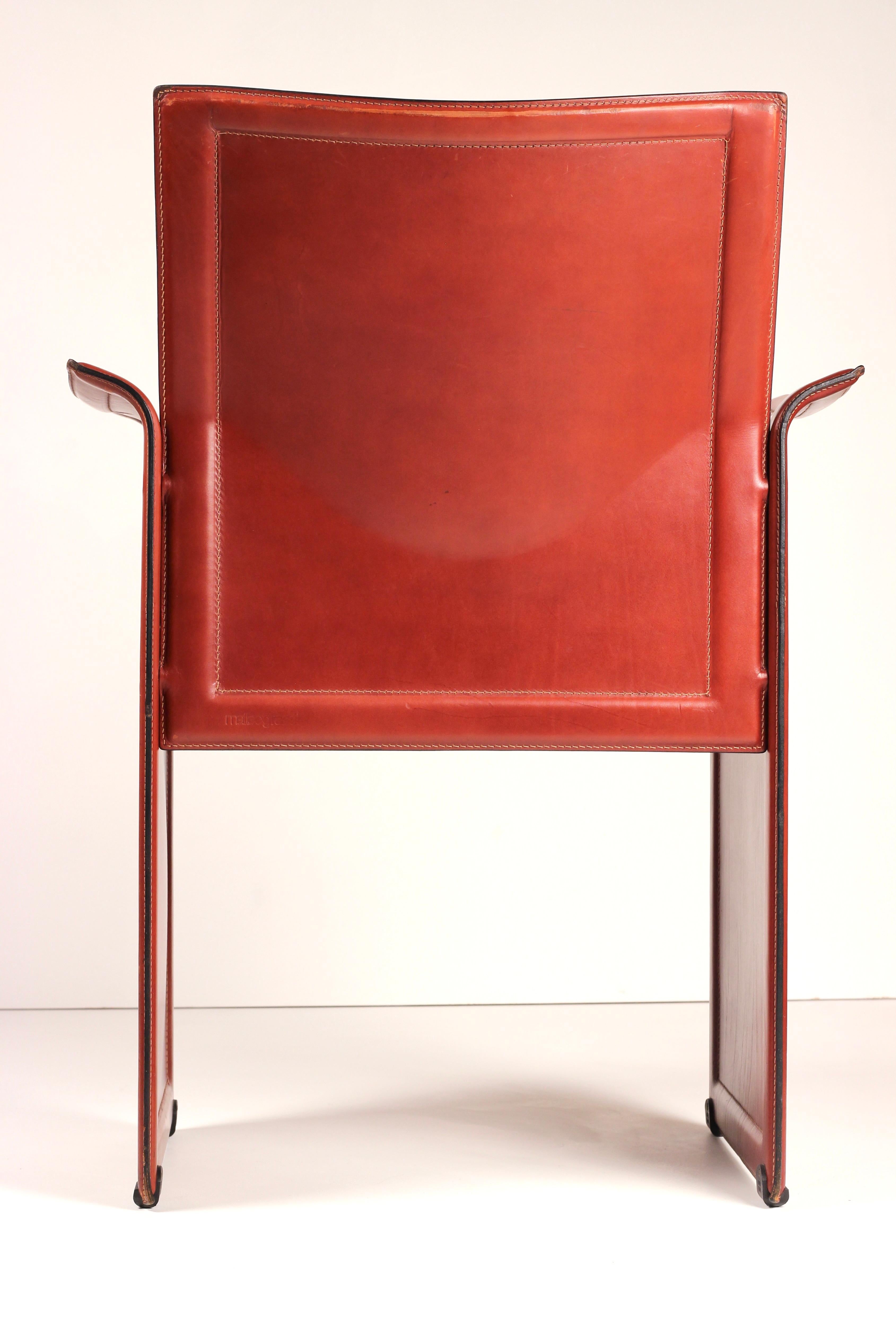 Silla de cuero Korium Tito Agnoli (años 70) de Matteo Grassi - Postmodernismo italiano Cuero en venta