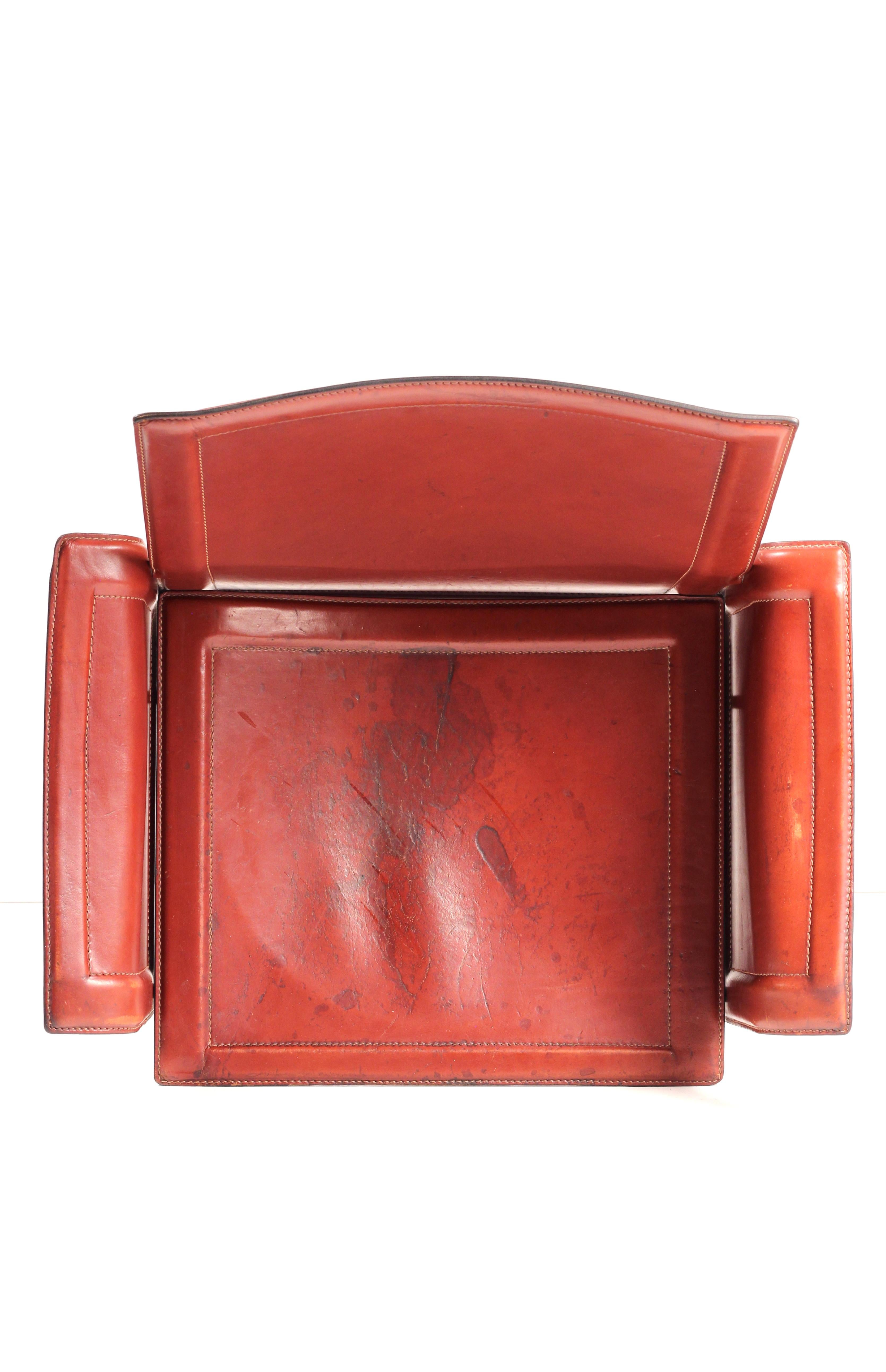 Silla de cuero Korium Tito Agnoli (años 70) de Matteo Grassi - Postmodernismo italiano en venta 1