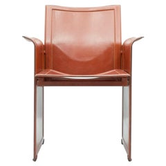 Tito Agnoli Korium Leather Chair by Matteo Grassi, Italy, 1970s
