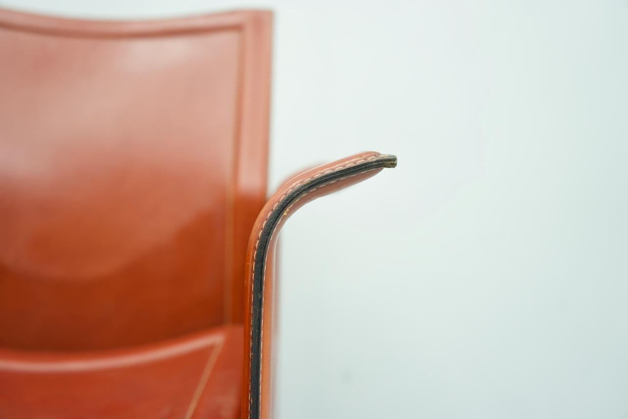 Tito Agnoli Korium Leather Chair by Matteo Grassi, Italy, 1970s 2