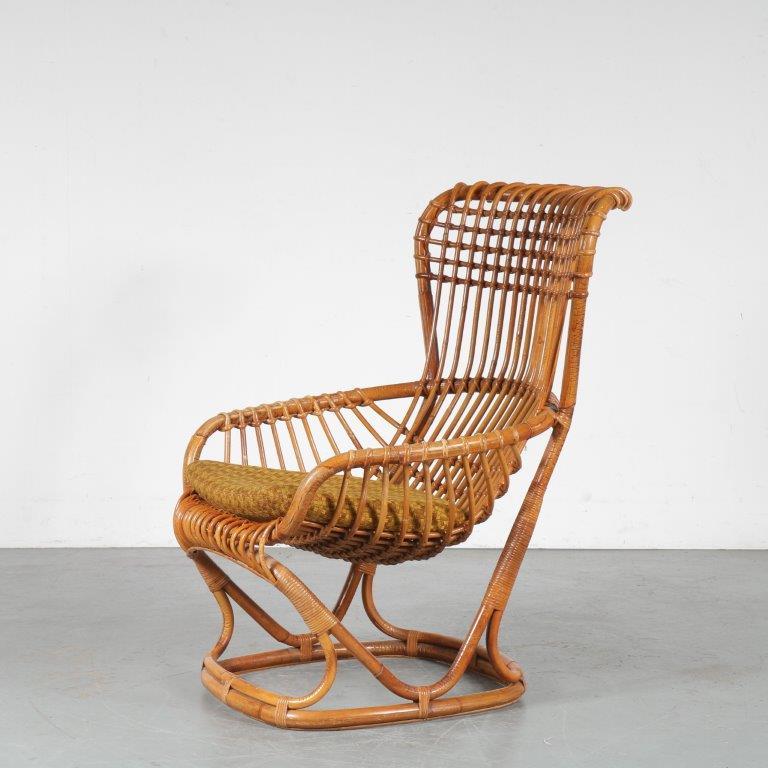 Milieu du XXe siècle Fauteuil de salon Tito Agnoli pour Bonacina, Italie, 1960 en vente