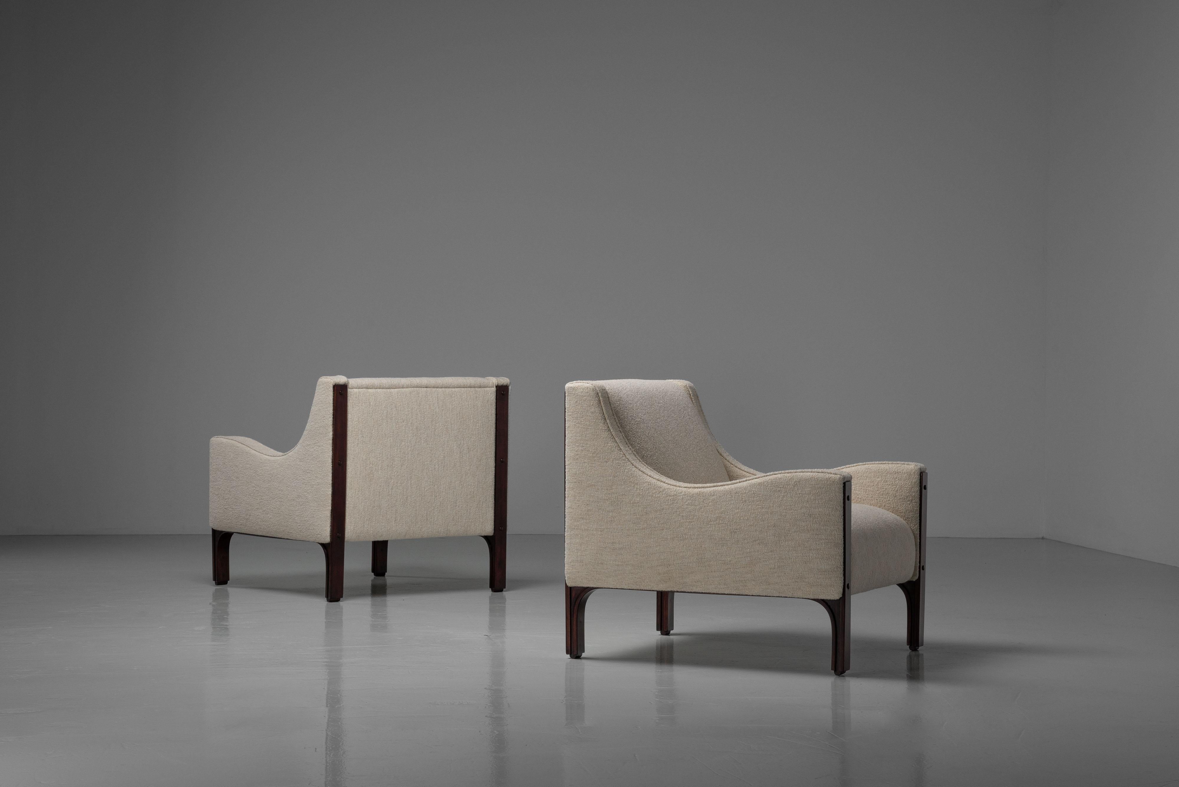 Italian Tito Agnoli lounge chairs for Mobilia Italy 1961