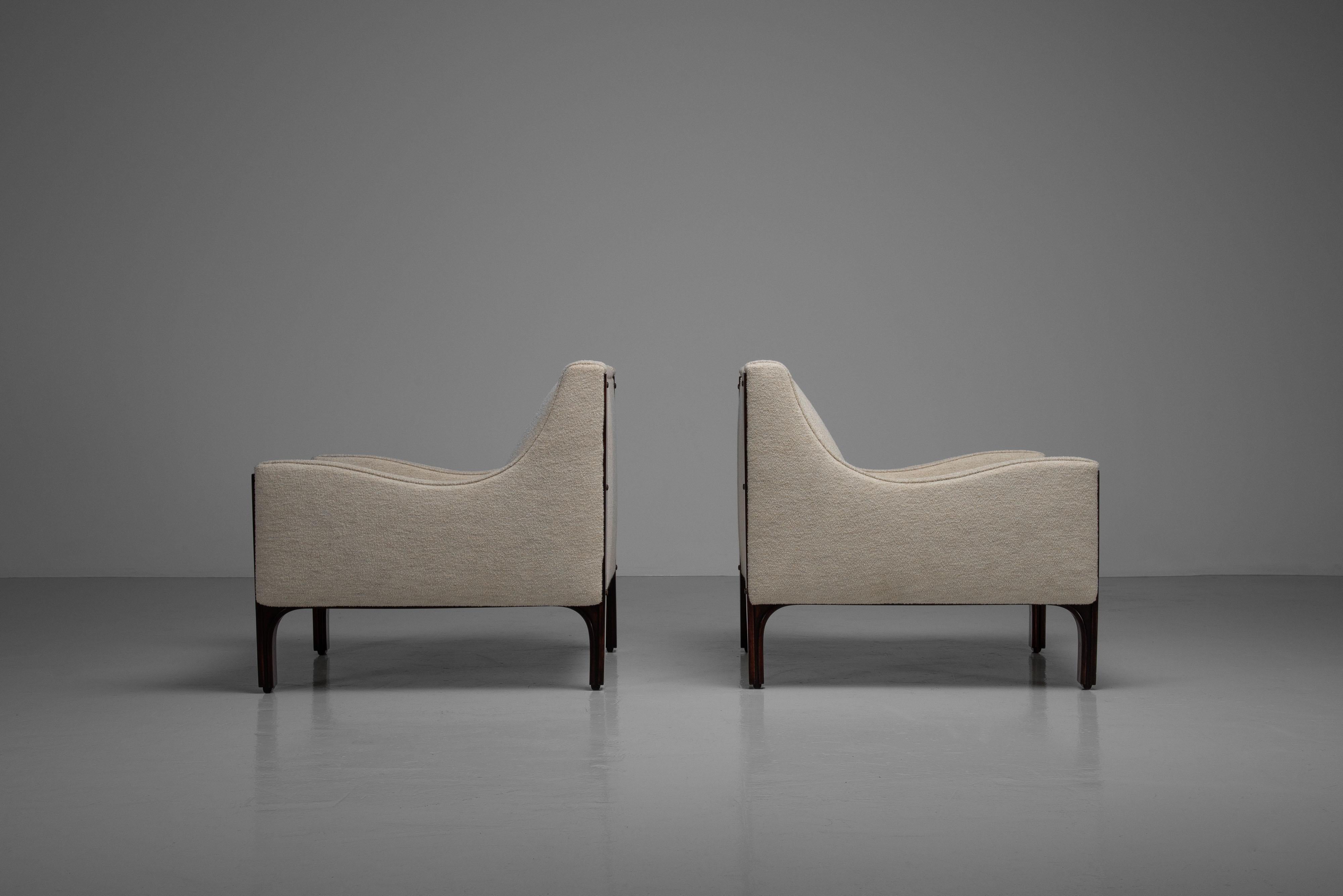 Mid-20th Century Tito Agnoli lounge chairs for Mobilia Italy 1961
