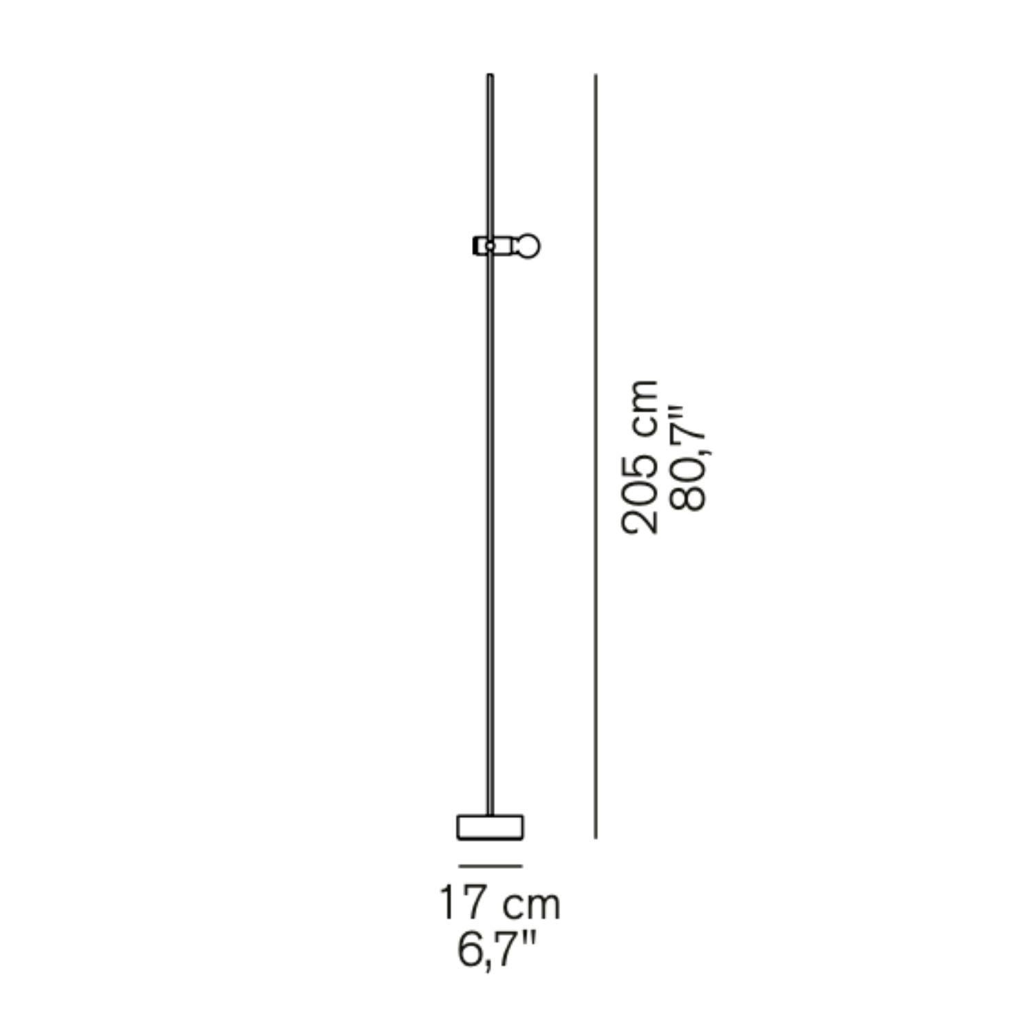 Lampadaire « Agnoli » Tito Agnoli Modèle #387 en nickel et travertin pour Oluce en vente 11