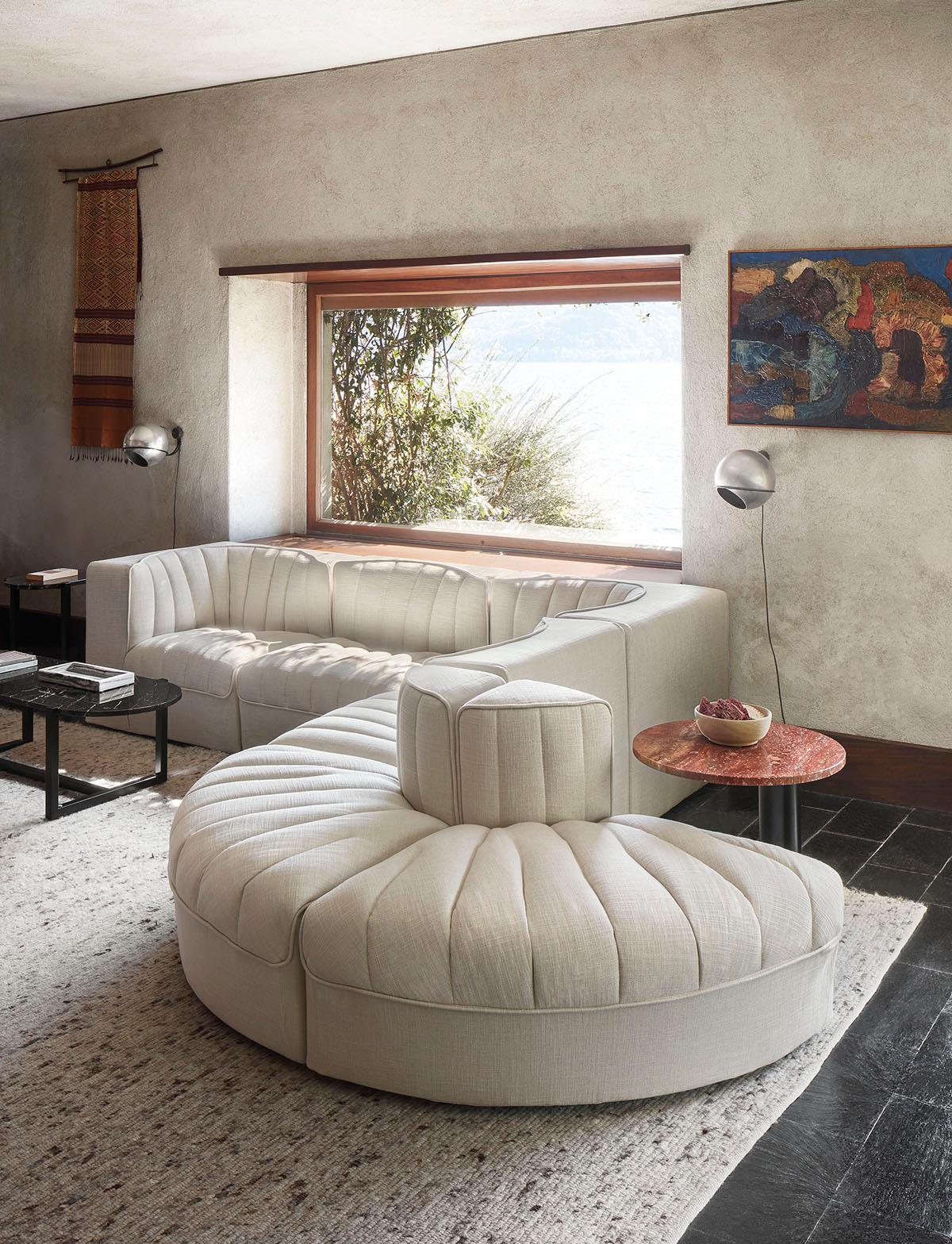 Contemporary Tito Agnoli Modular '9000' Sofa for Arflex 5 Piece Serpentine Version For Sale