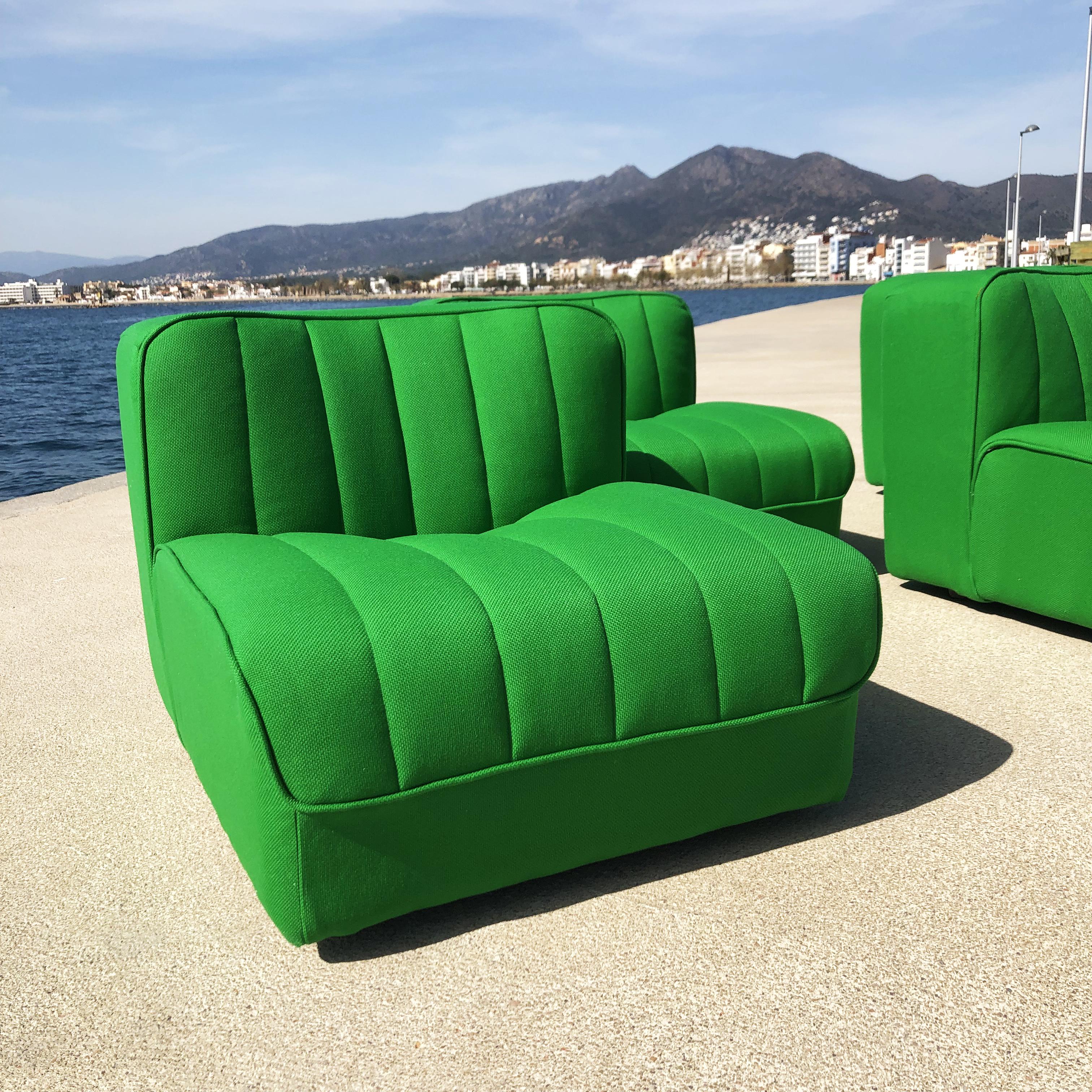 Wool Tito Agnoli Modular Lounge Chair by Arflex, Italy, 1968 For Sale
