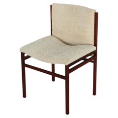 Tito Agnoli Off-White Bouclé Dining Chair for Cinova, 1960s Italy