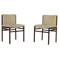 Tito Agnoli Off-White Bouclé Dining Chairs for Cinova, 1960s Italy, Set of 2