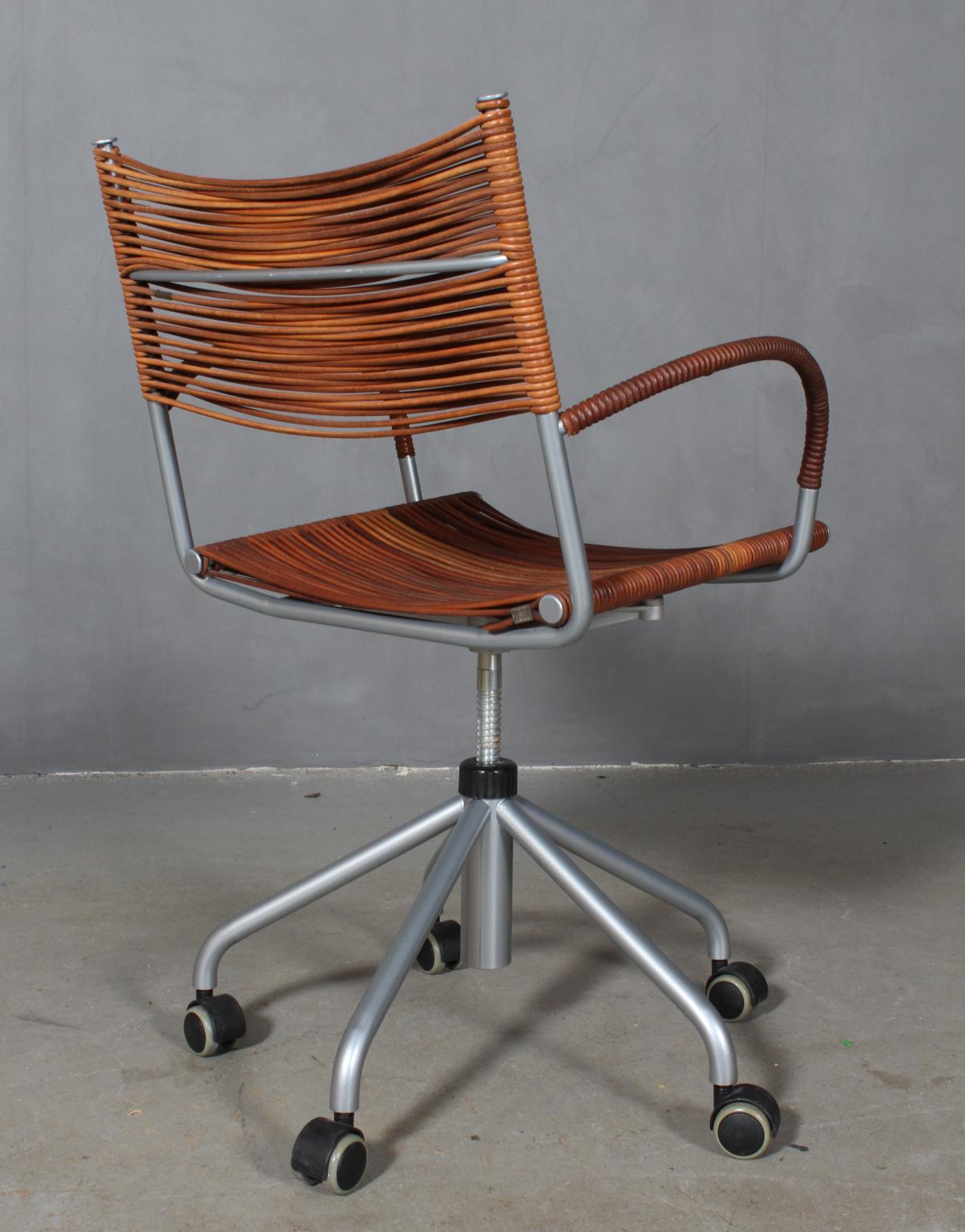 Leather Vintage Tito Agnoli Office Chair