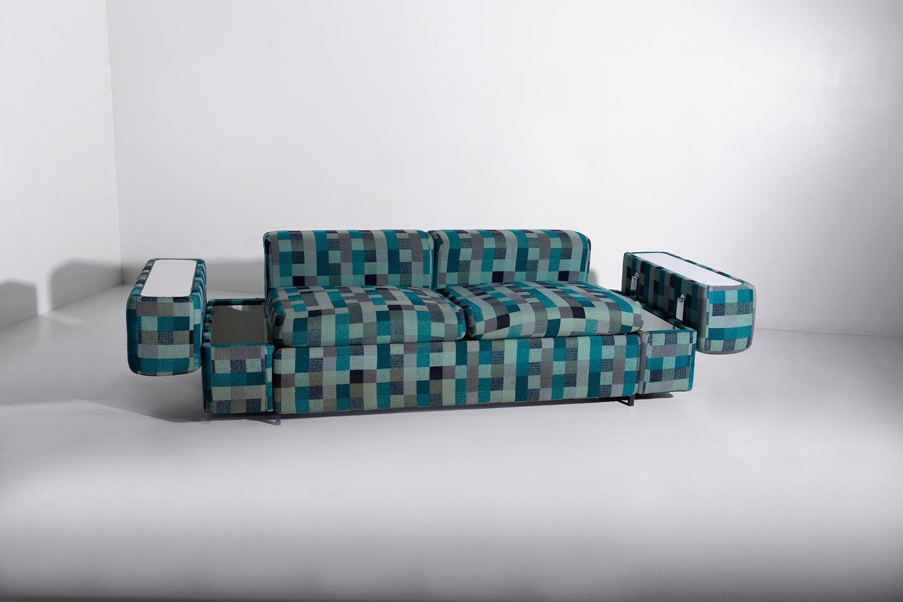 Tito Agnoli Original fabric sofa bed for Cinova Mod. 711  For Sale 3