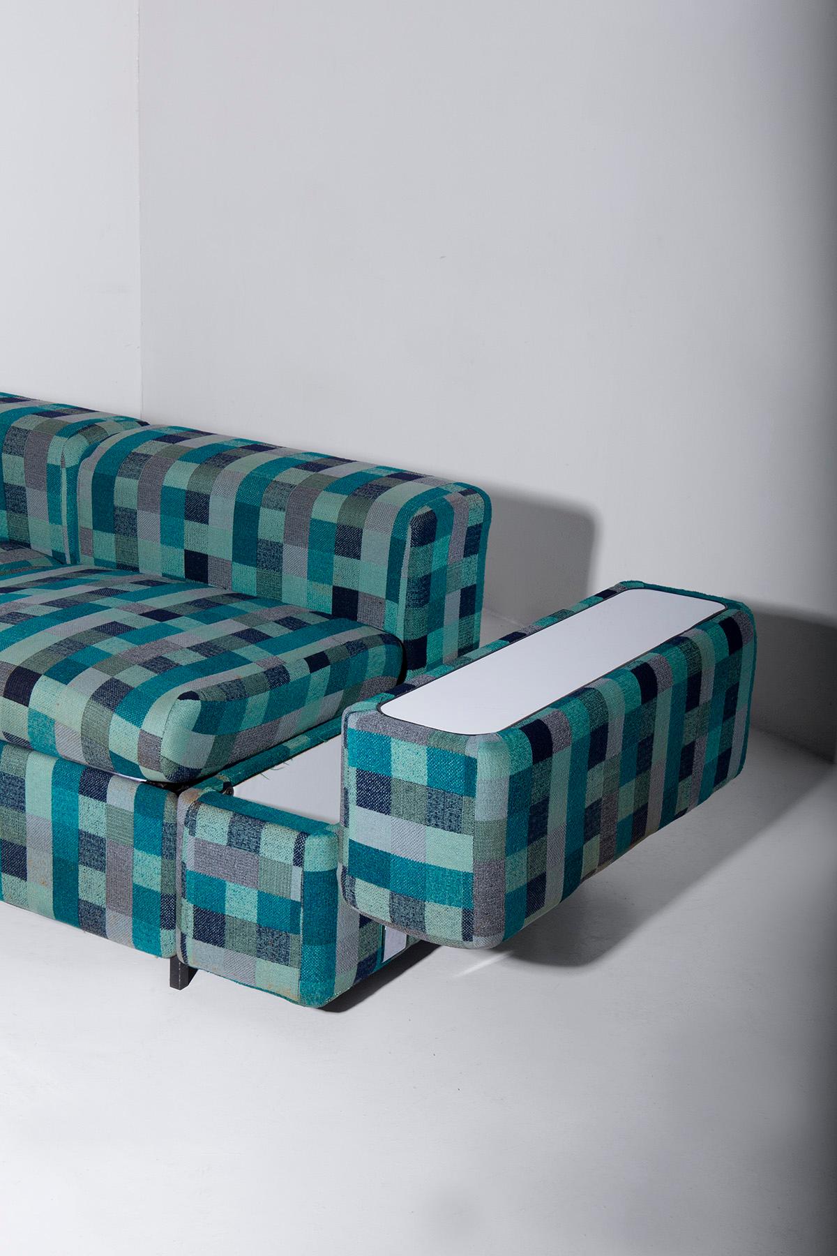 Tito Agnoli Original fabric sofa bed for Cinova Mod. 711  For Sale 4