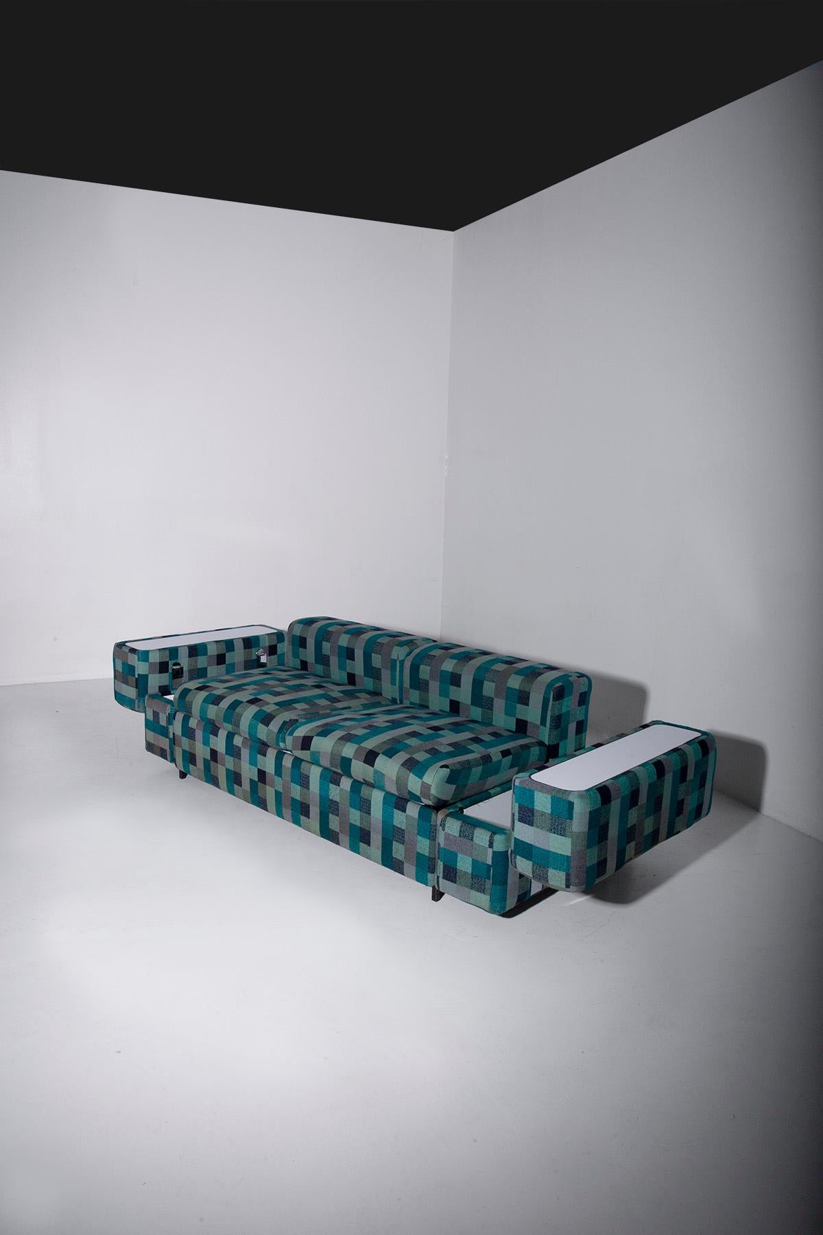 Tito Agnoli Original fabric sofa bed for Cinova Mod. 711  For Sale 1