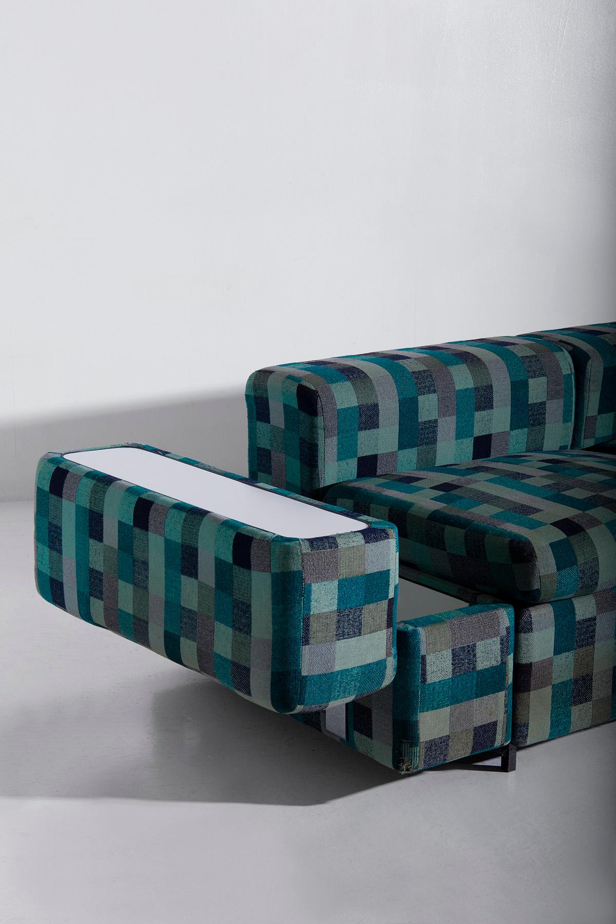 Tito Agnoli Original fabric sofa bed for Cinova Mod. 711  For Sale 2