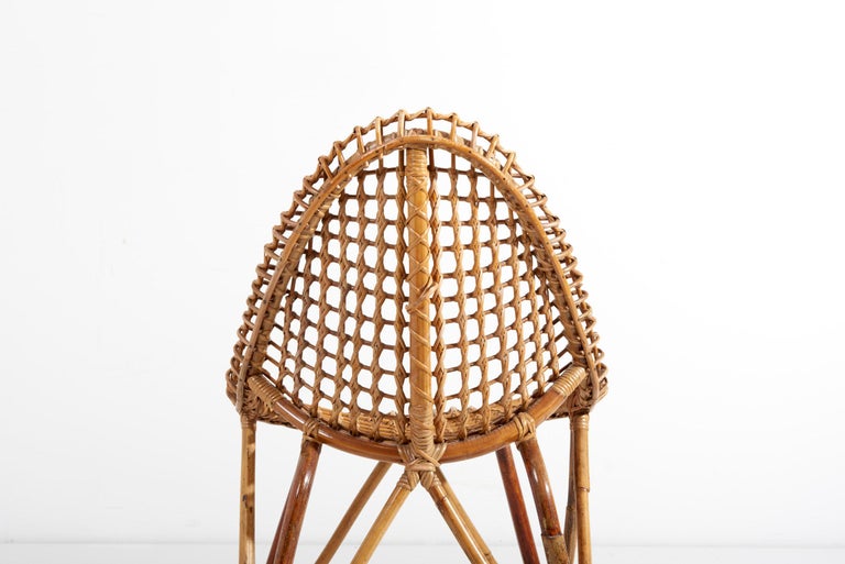 Tito Agnoli Pair of Rattan Chairs for Bonacina, Italy, 1950s For Sale 10