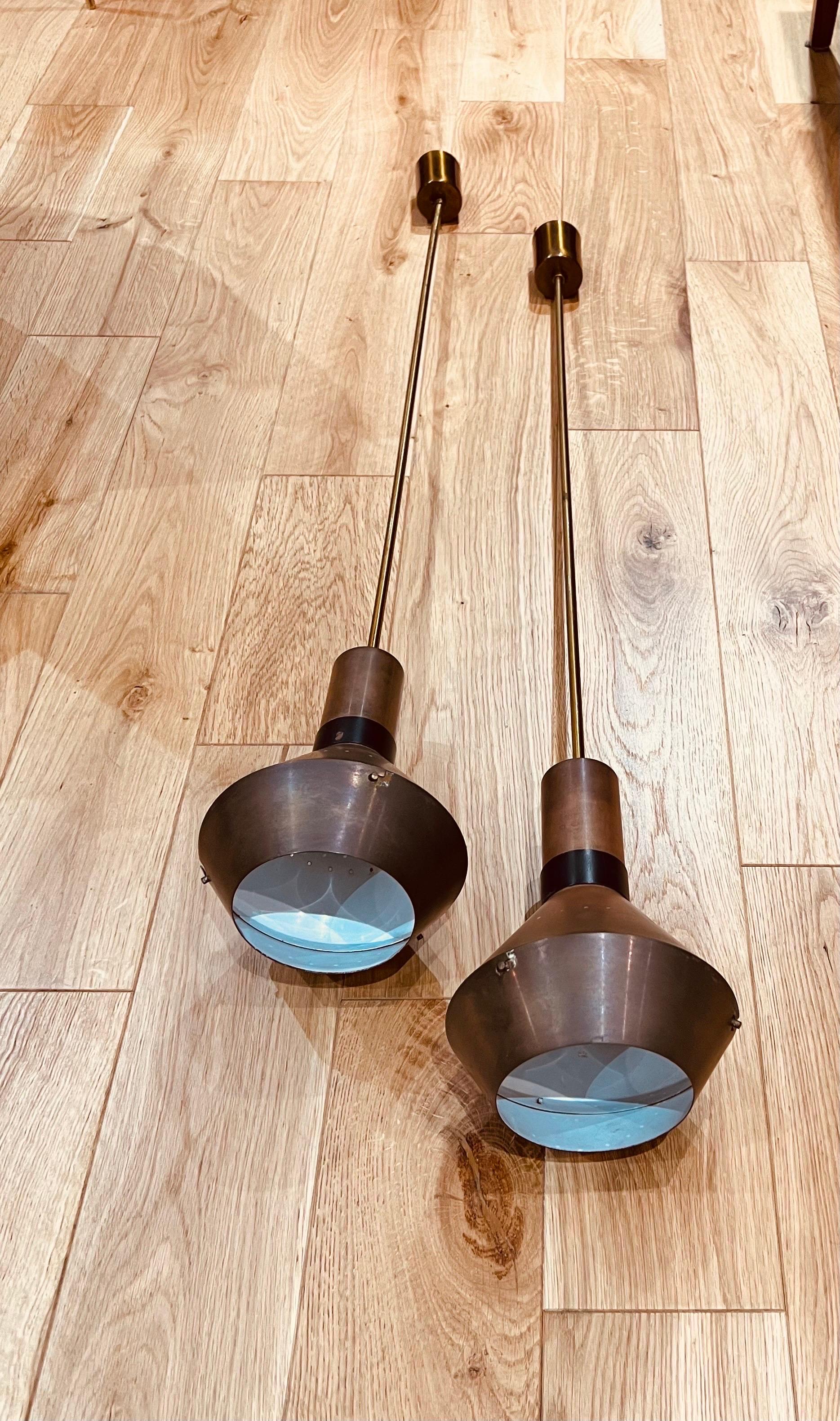 Brass Tito Agnoli Pendant Lights