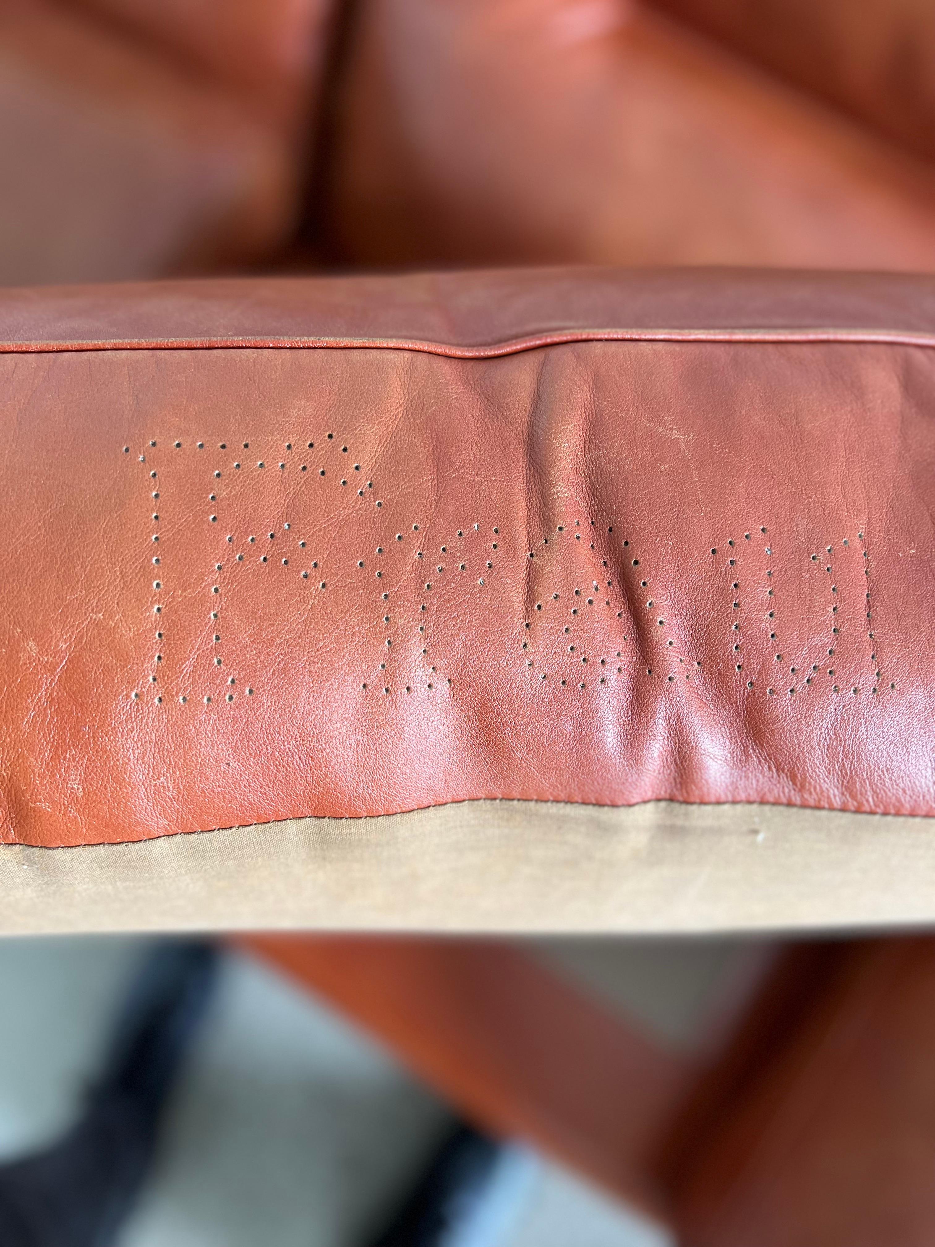 Leather Tito Agnoli Poppy Sofa for Poltrone Frau