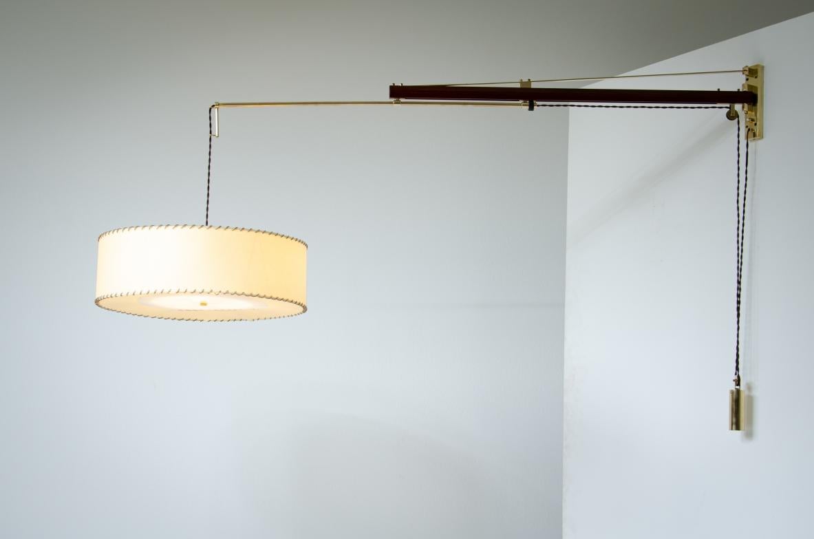 Mid-Century Modern Tito Agnoli, Rare Extendable Wall Lamp Model 1102 for Oluce For Sale