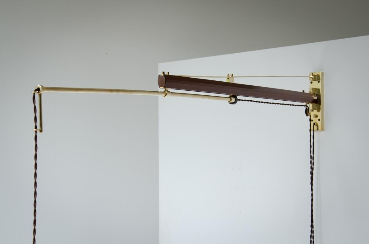 Tito Agnoli, seltene ausziehbare Wandleuchte Modell 1102 für Oluce, ausziehbar (20. Jahrhundert) im Angebot