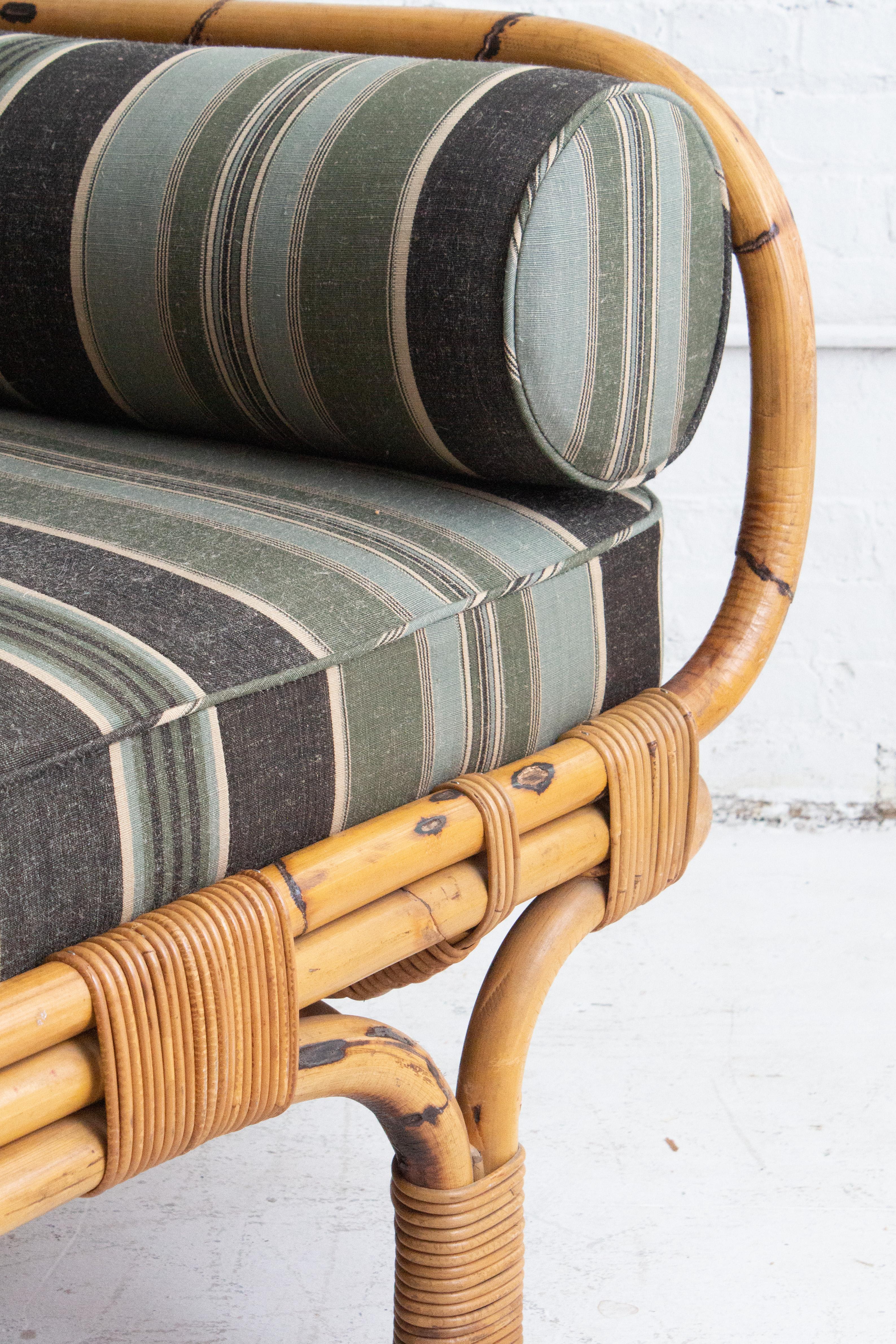 Mid-Century Modern Tito Agnoli Rattan Daybed