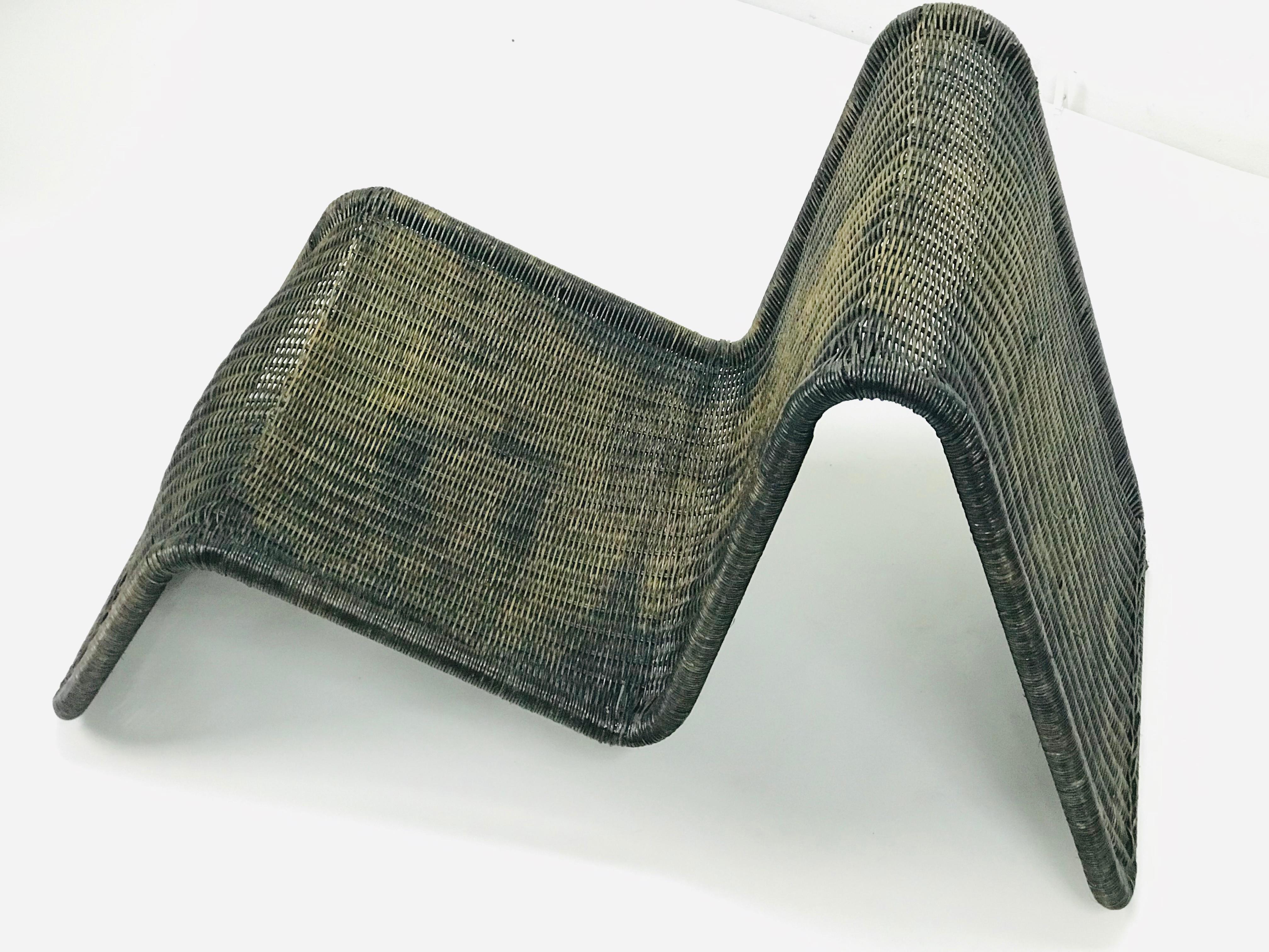 Rattan Chair, 1960 (Stahl) im Angebot