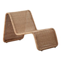 Tito Agnoli Rattan P3 Easy Chair, Pierantonio Bonacina, Italy, 1960s