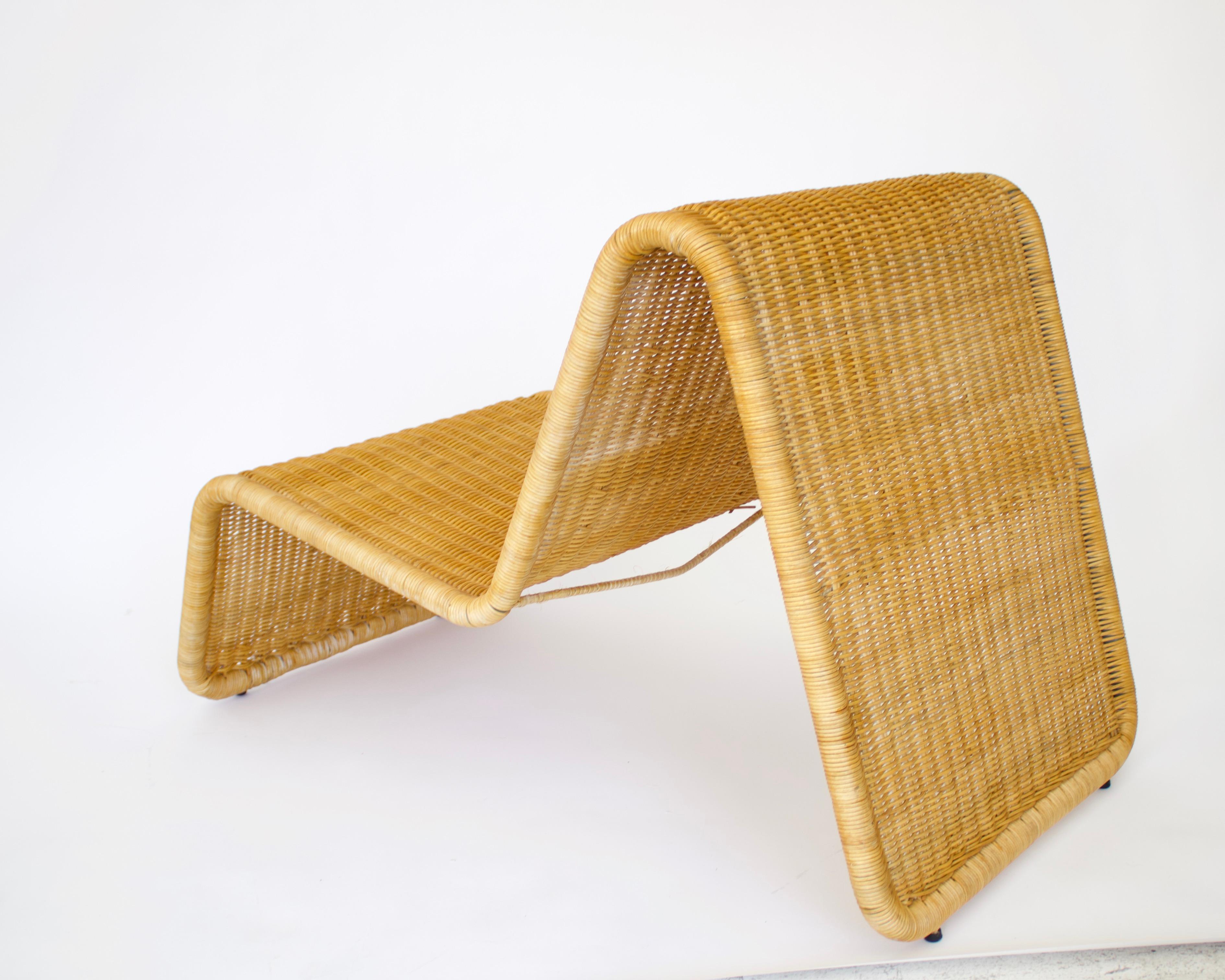 Mid-20th Century Tito Agnoli Rattan Sculptural Italian Lounge Chairs 