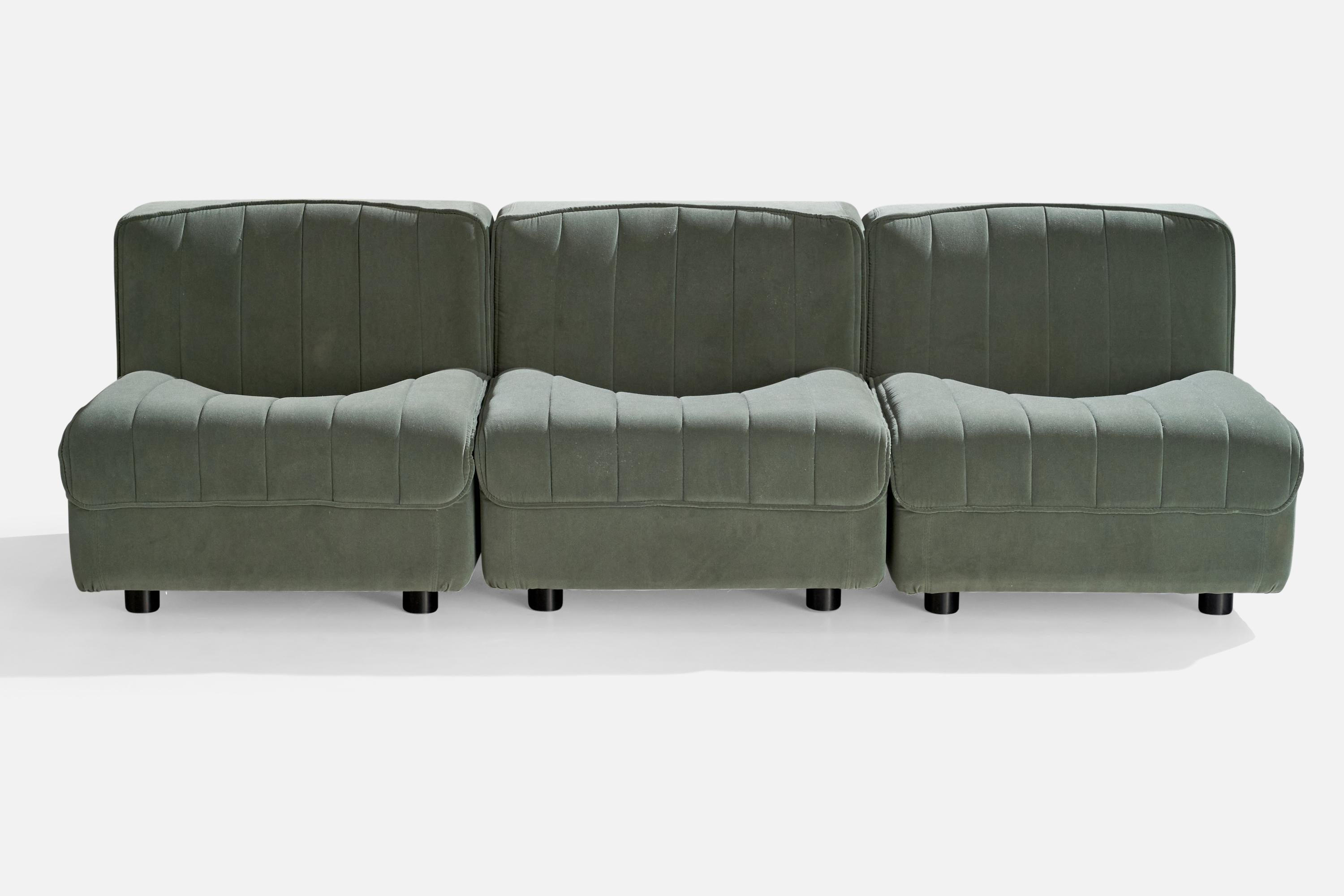 Canapé sectionnel Tito Agnoli, tissu, bois, Italie, 1970 en vente 2