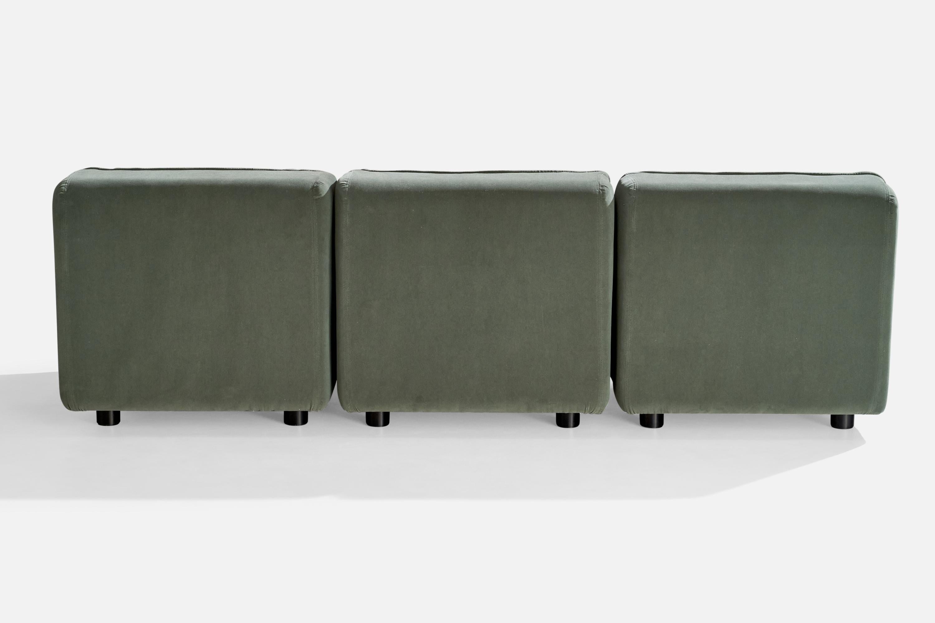 Canapé sectionnel Tito Agnoli, tissu, bois, Italie, 1970 en vente 3