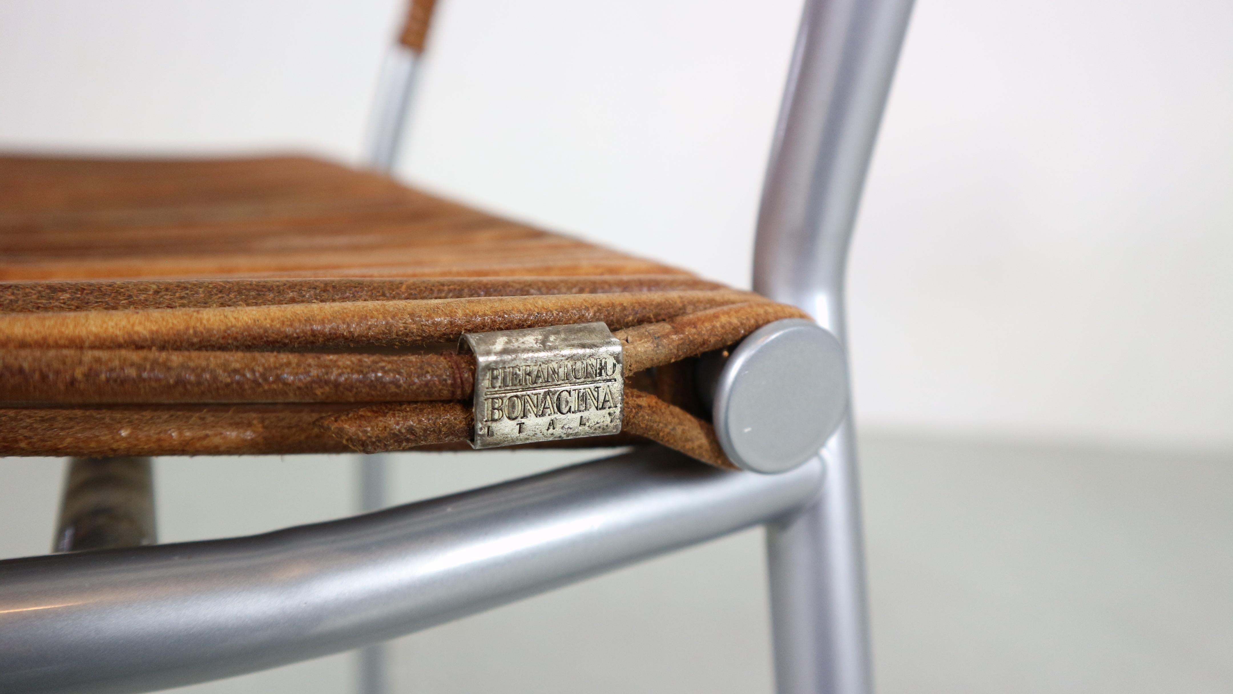 Tito Agnoli - Ensemble de 2 fauteuils en cuir Mis B2 RVS pour Pierantonio Bonacina en vente 13