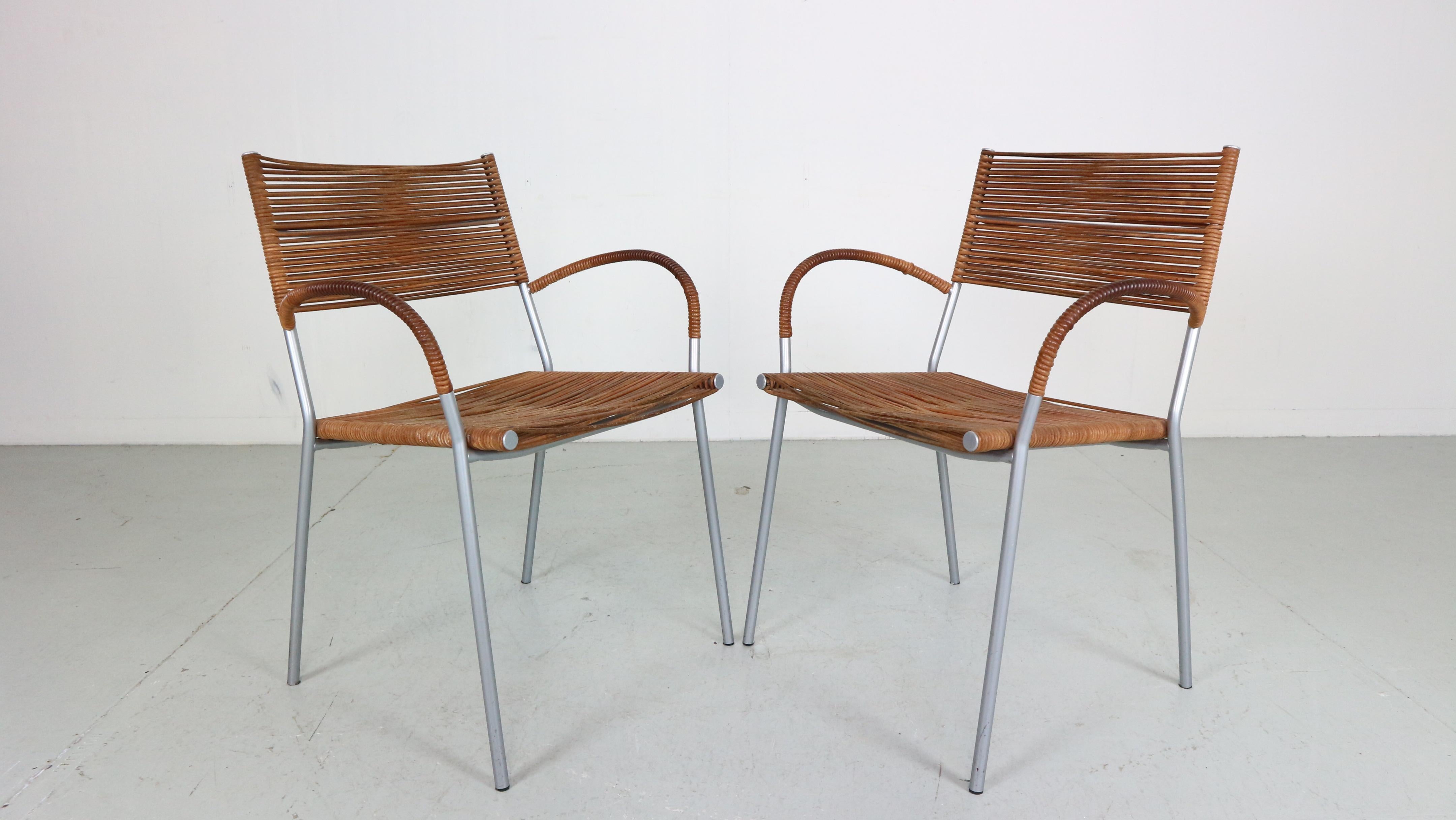 Mid-Century Modern Tito Agnoli - Ensemble de 2 fauteuils en cuir Mis B2 RVS pour Pierantonio Bonacina en vente