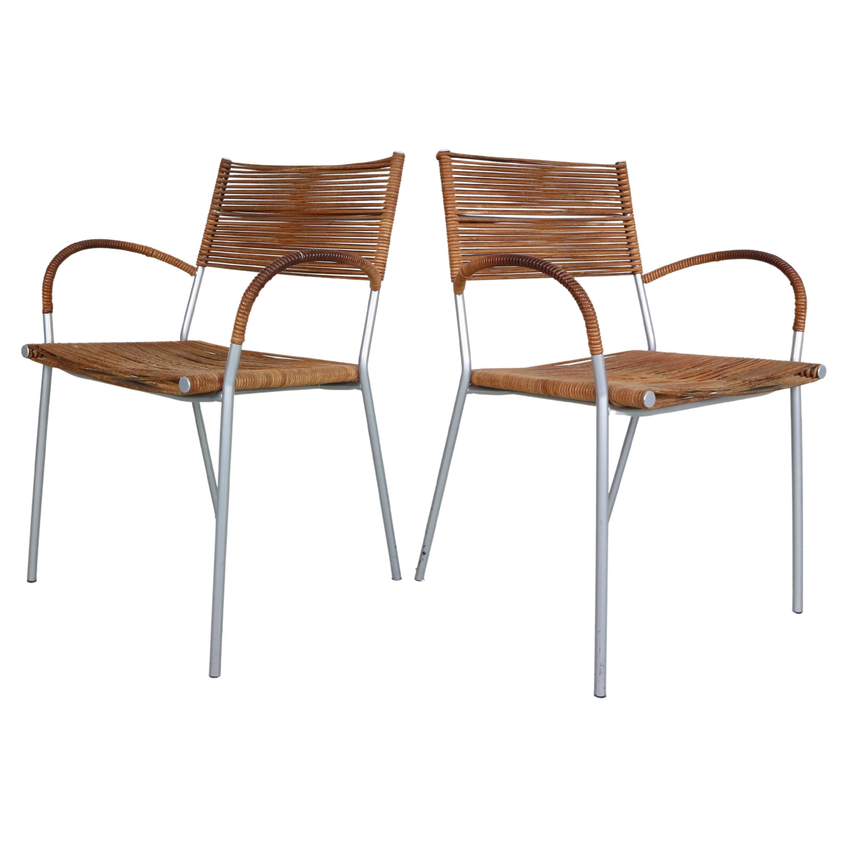 Tito Agnoli - Ensemble de 2 fauteuils en cuir Mis B2 RVS pour Pierantonio Bonacina en vente